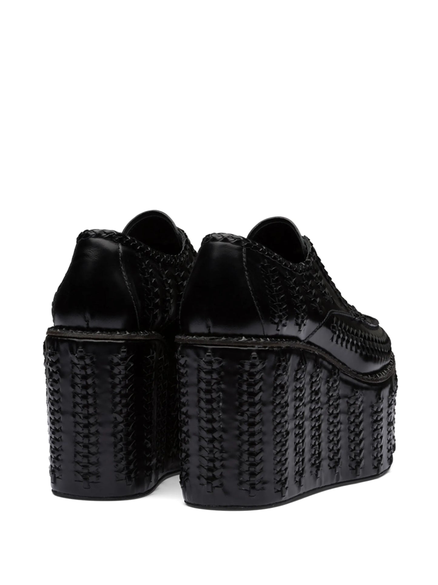 brushed leather laced shoes