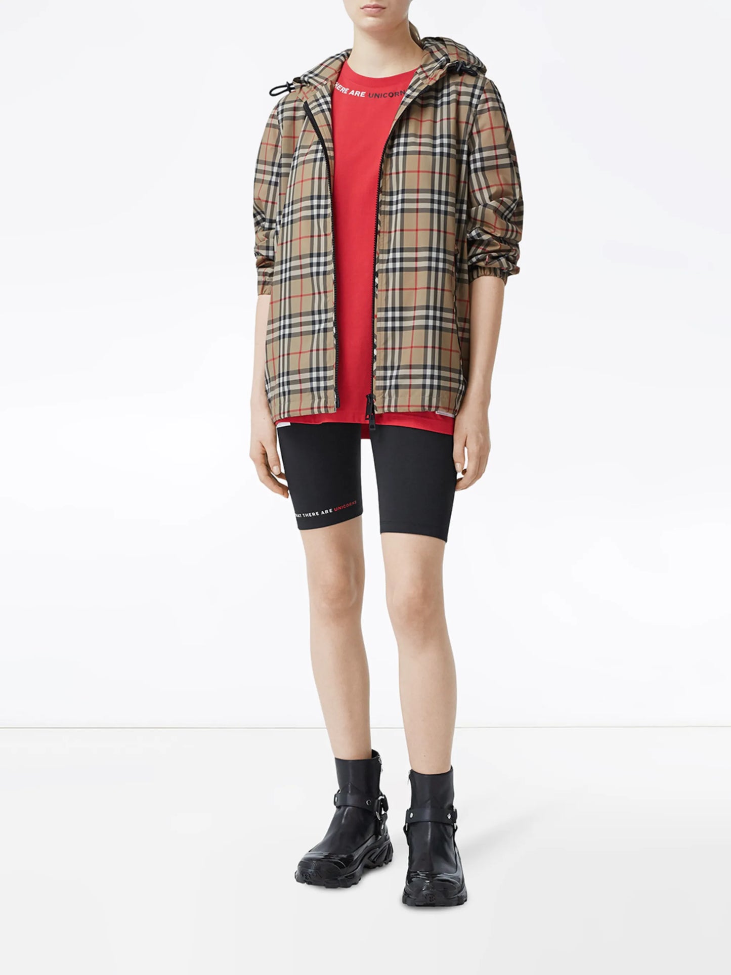 Vintage Check hooded jacket