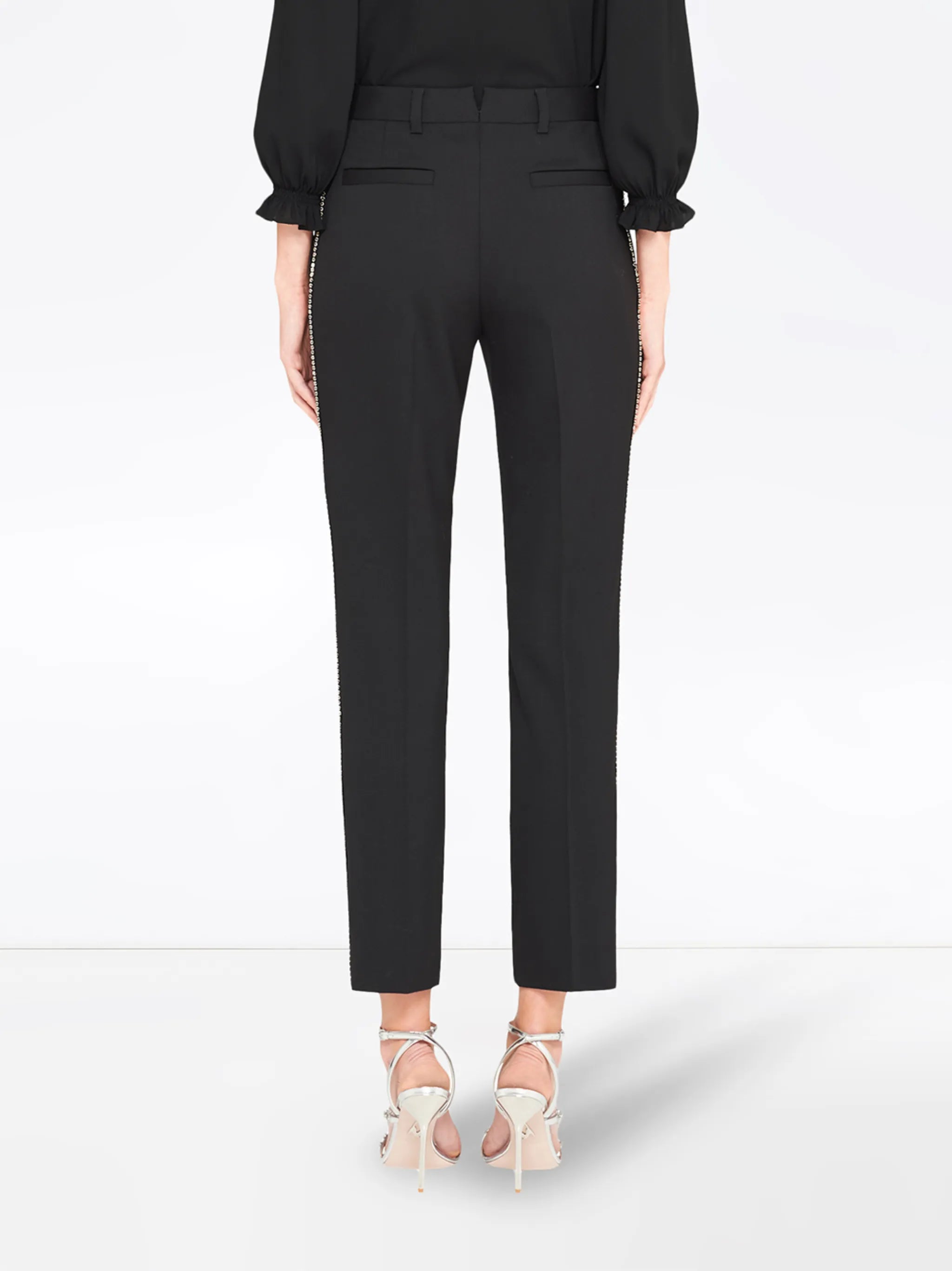 crystal-embellished tailored trousers