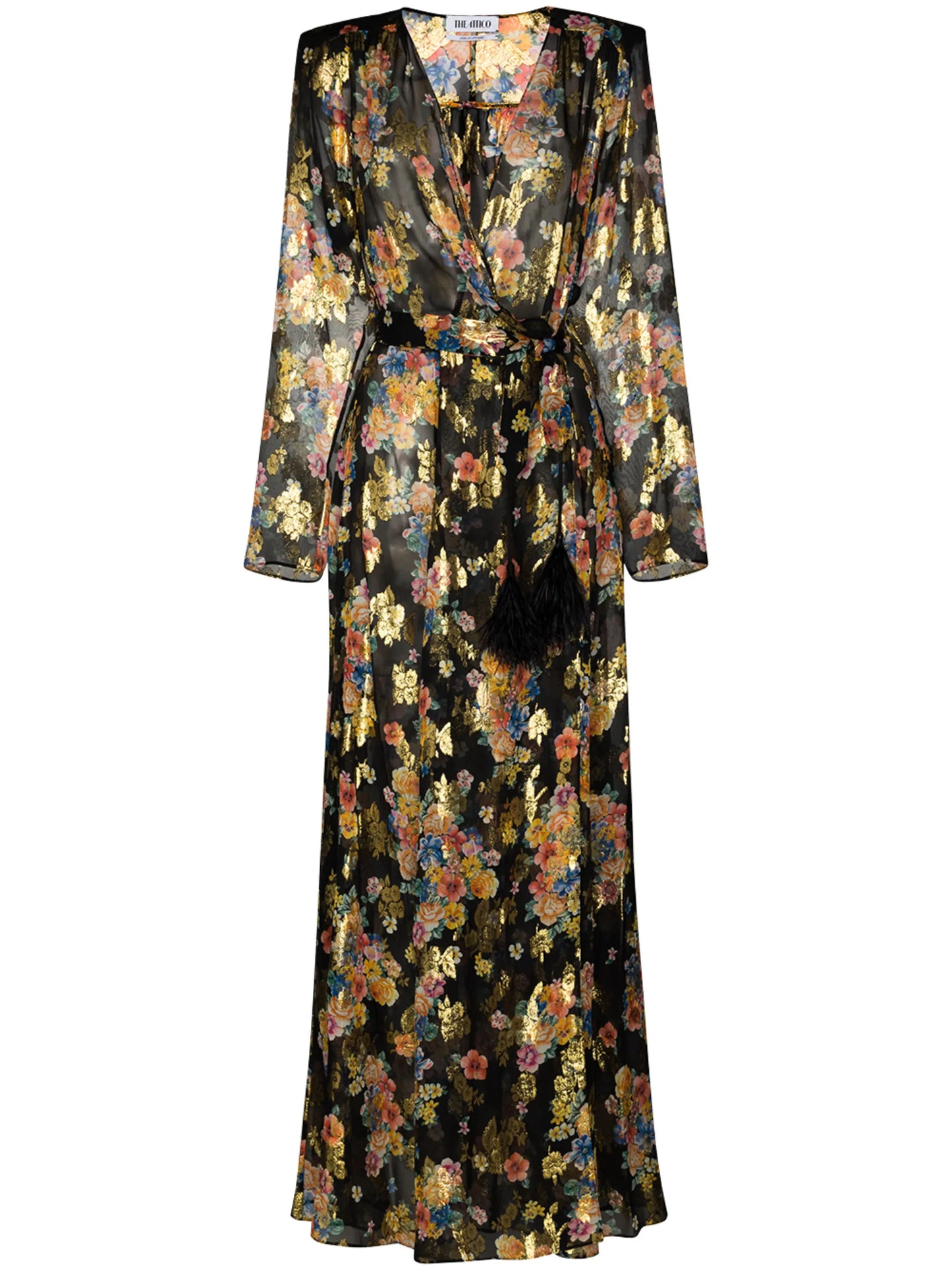 floral-print wrap maxi-dress