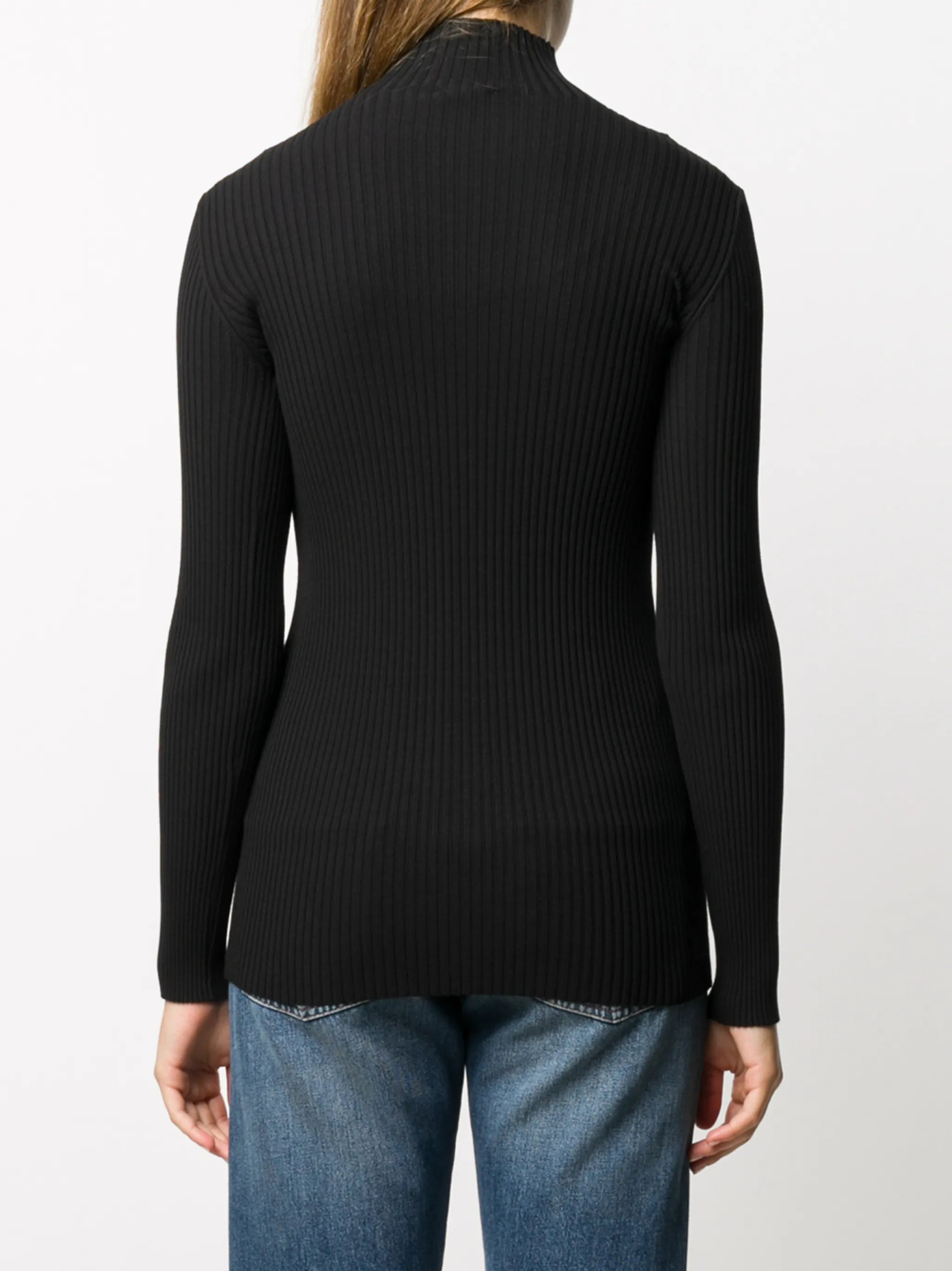 ribbed roll-neck jumper