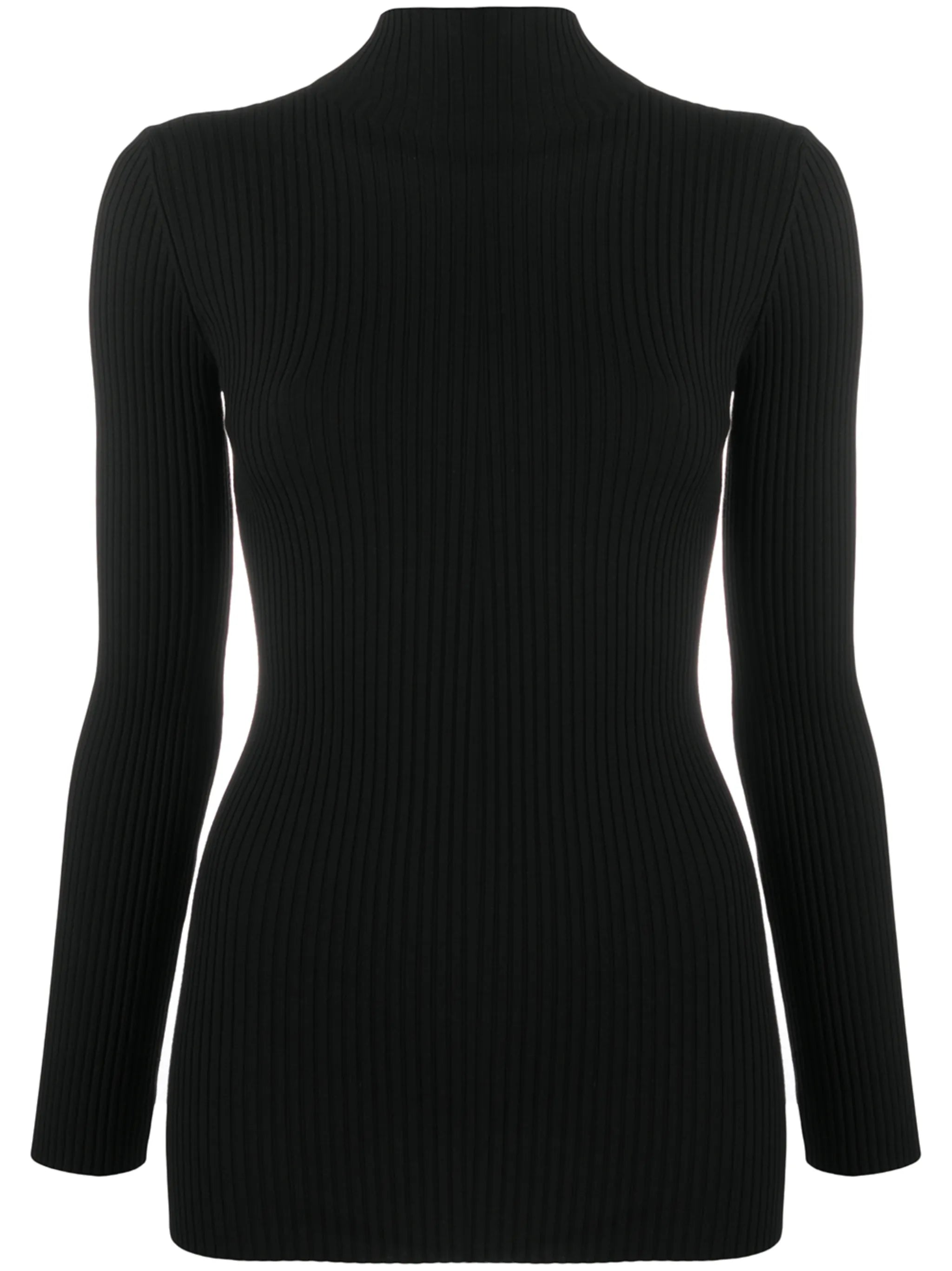 ribbed roll-neck jumper