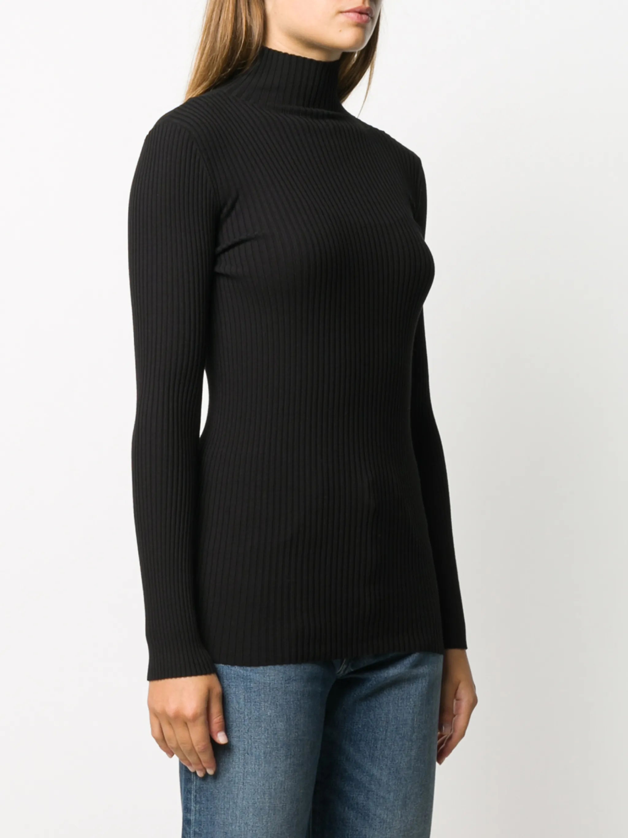 ribbed roll-neck jumper