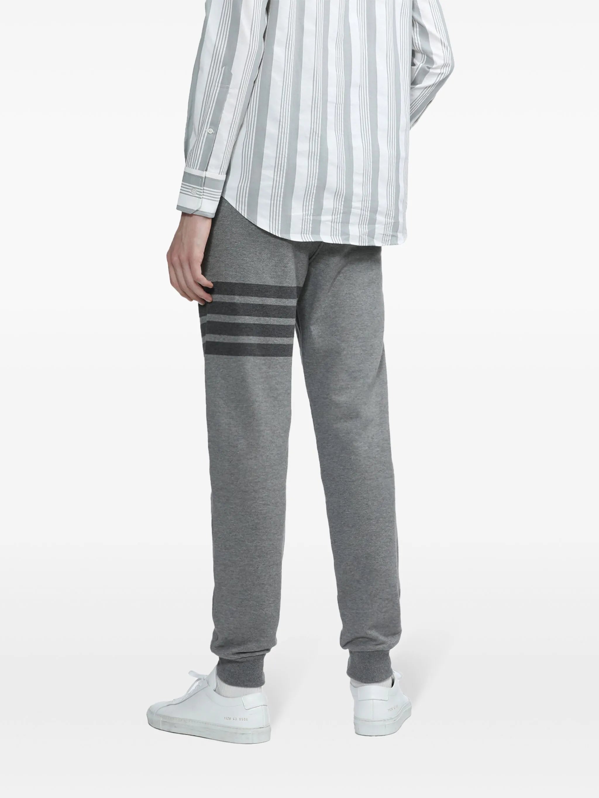 striped cotton track pants