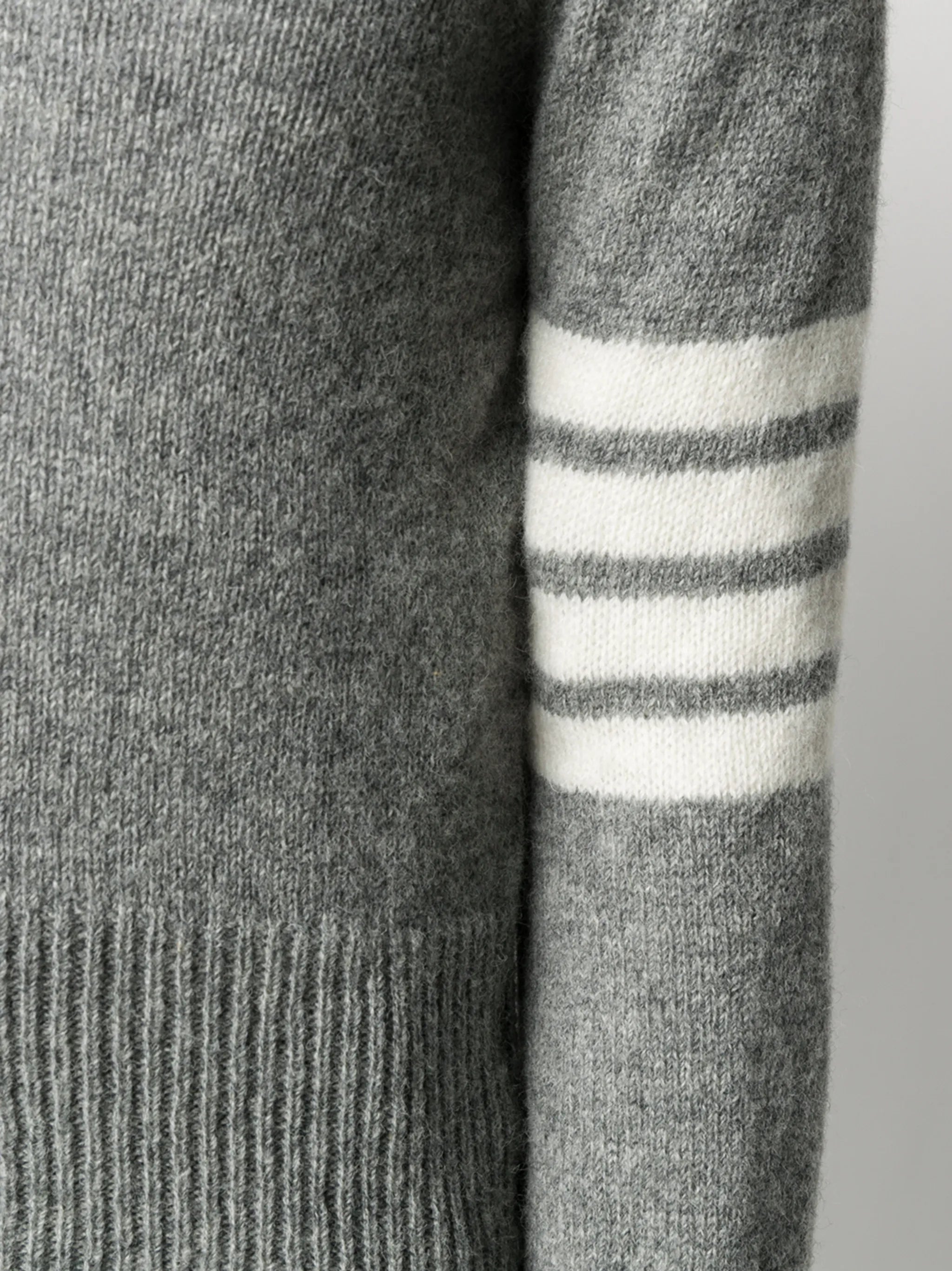 4-Bar crew-neck Shetland wool jumper