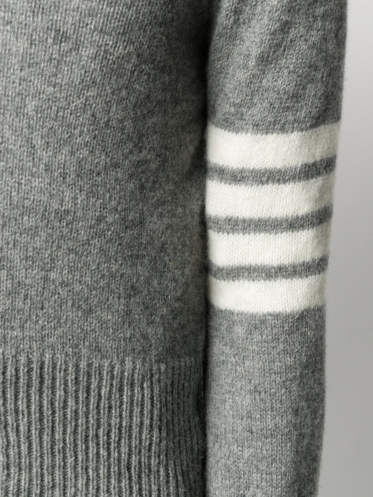 4-Bar crew-neck Shetland wool jumper