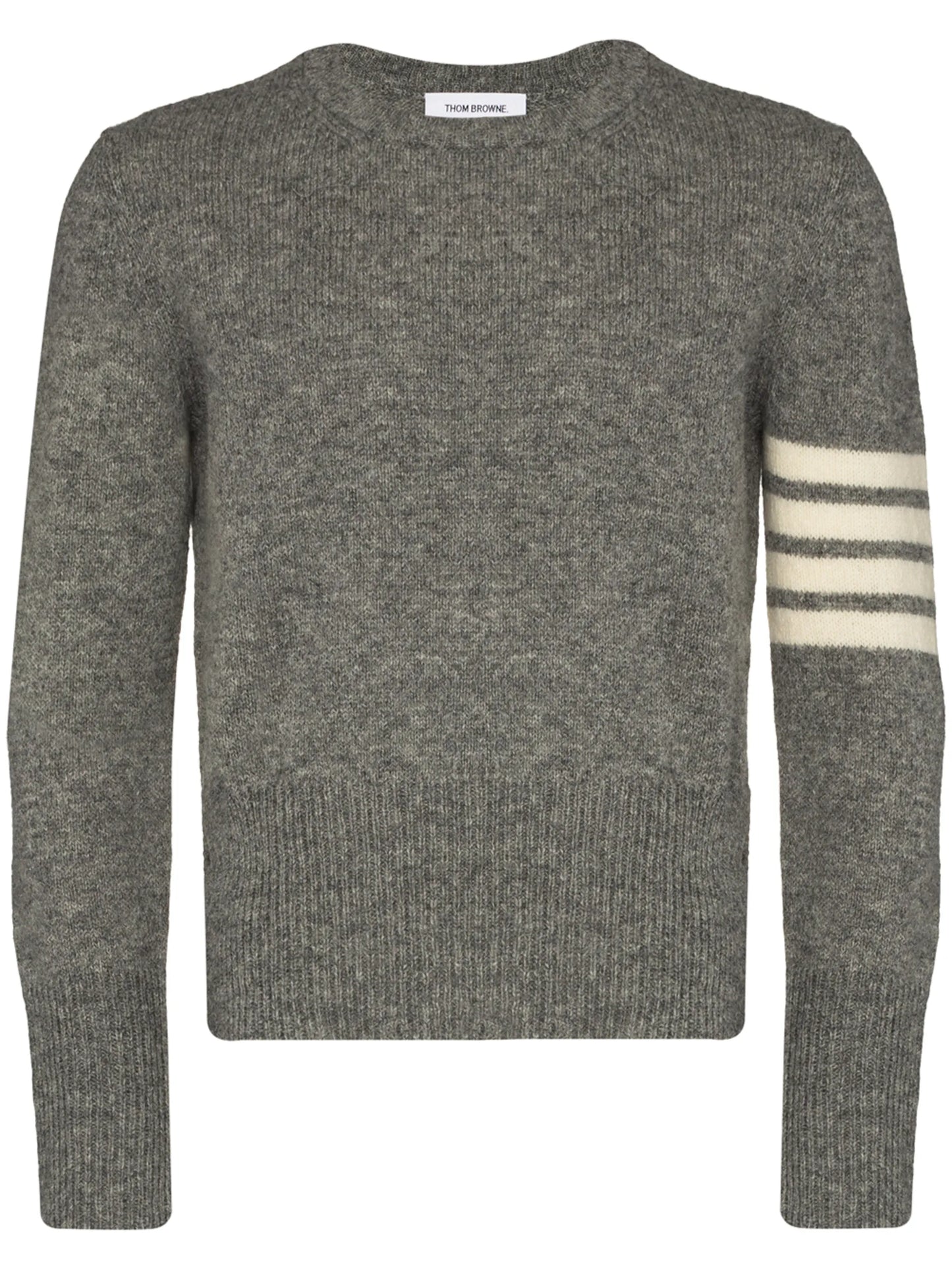 4-Bar crew-neck Shetland wool jumper