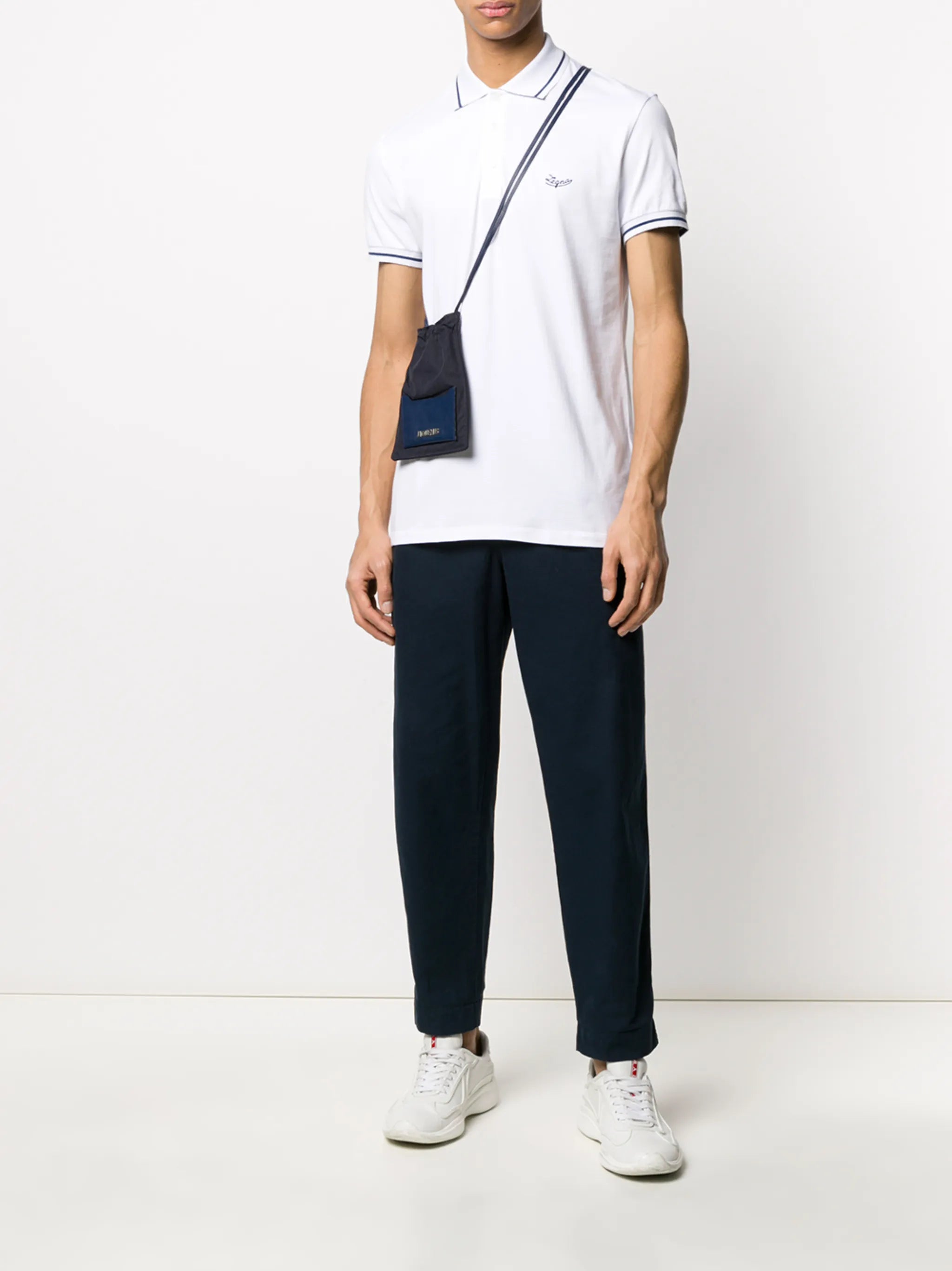logo-embroidered polo shirt