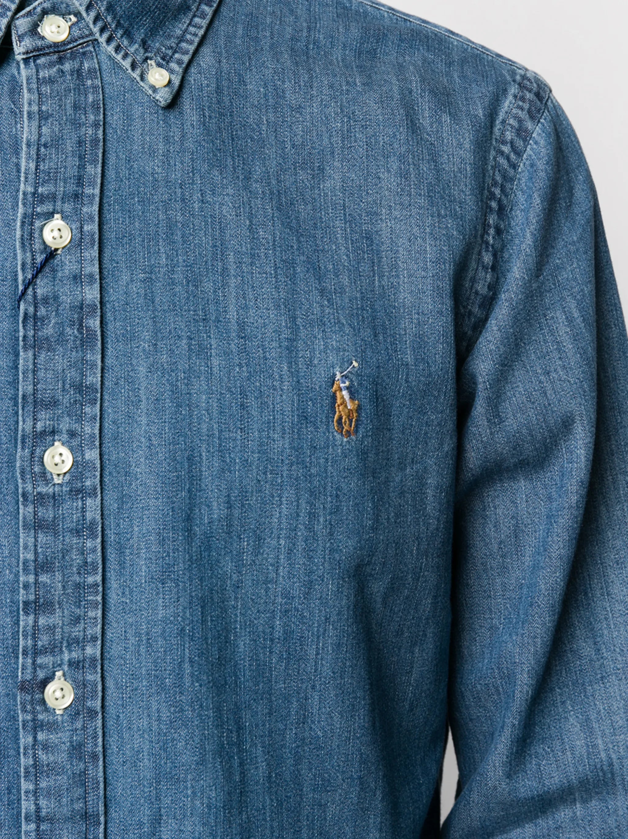logo-embroidered shirt