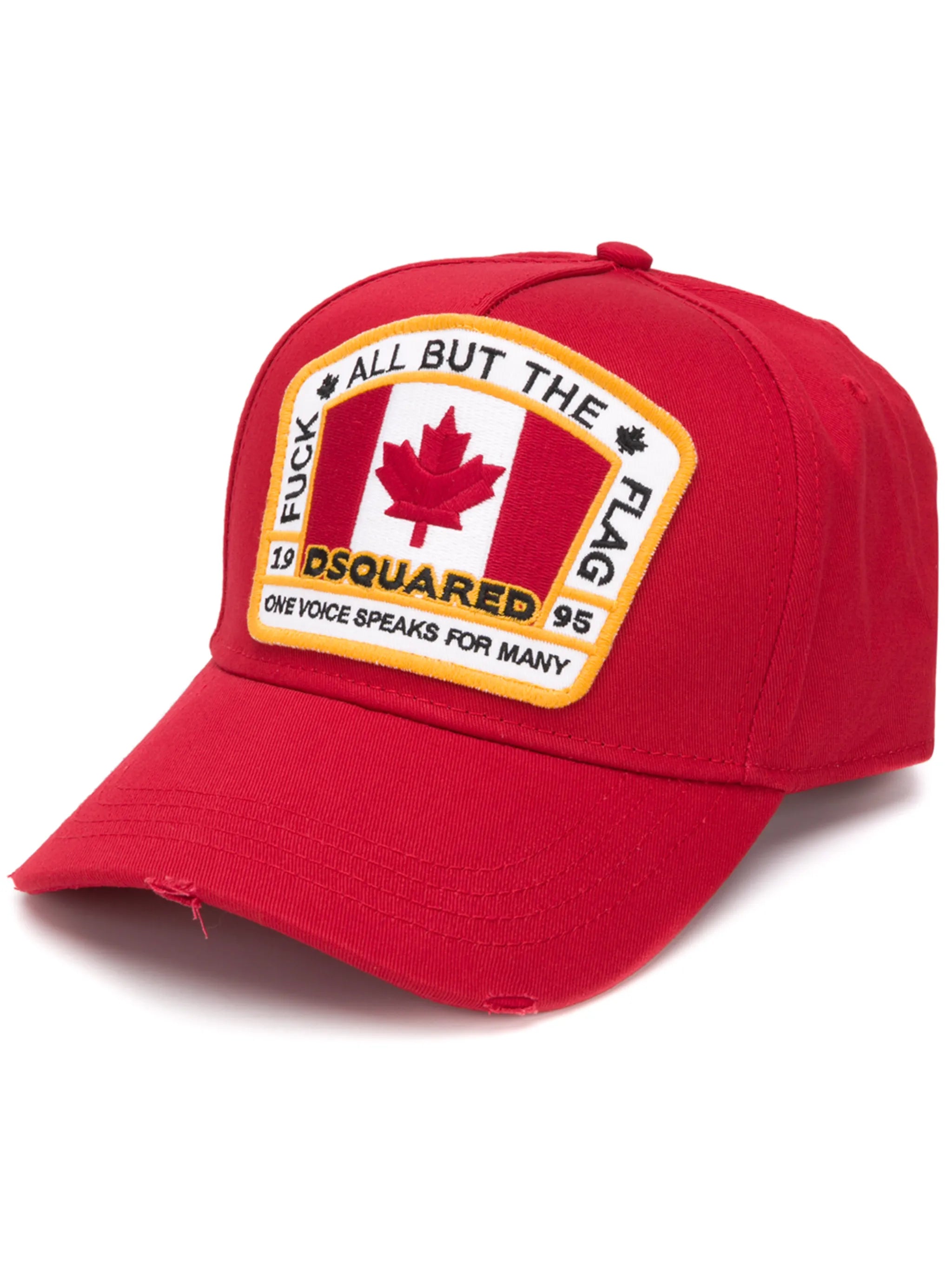 flag-patch baseball hat