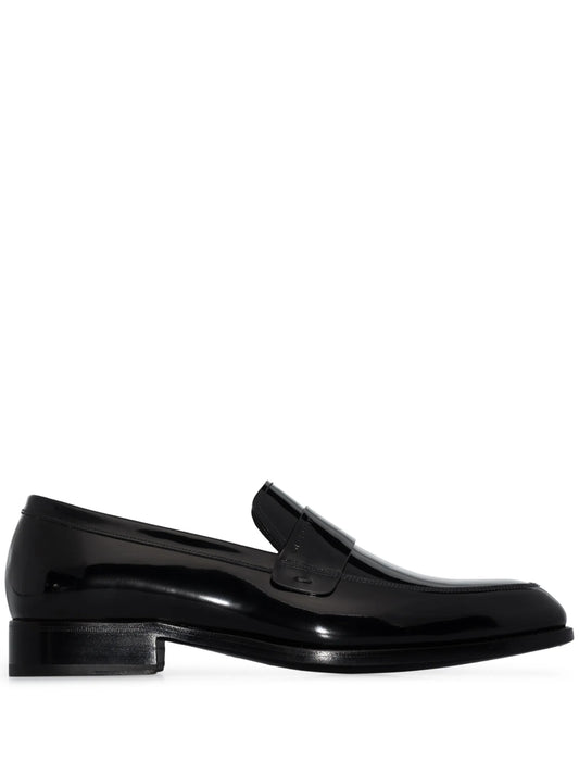 almond-toe slip-on loafers