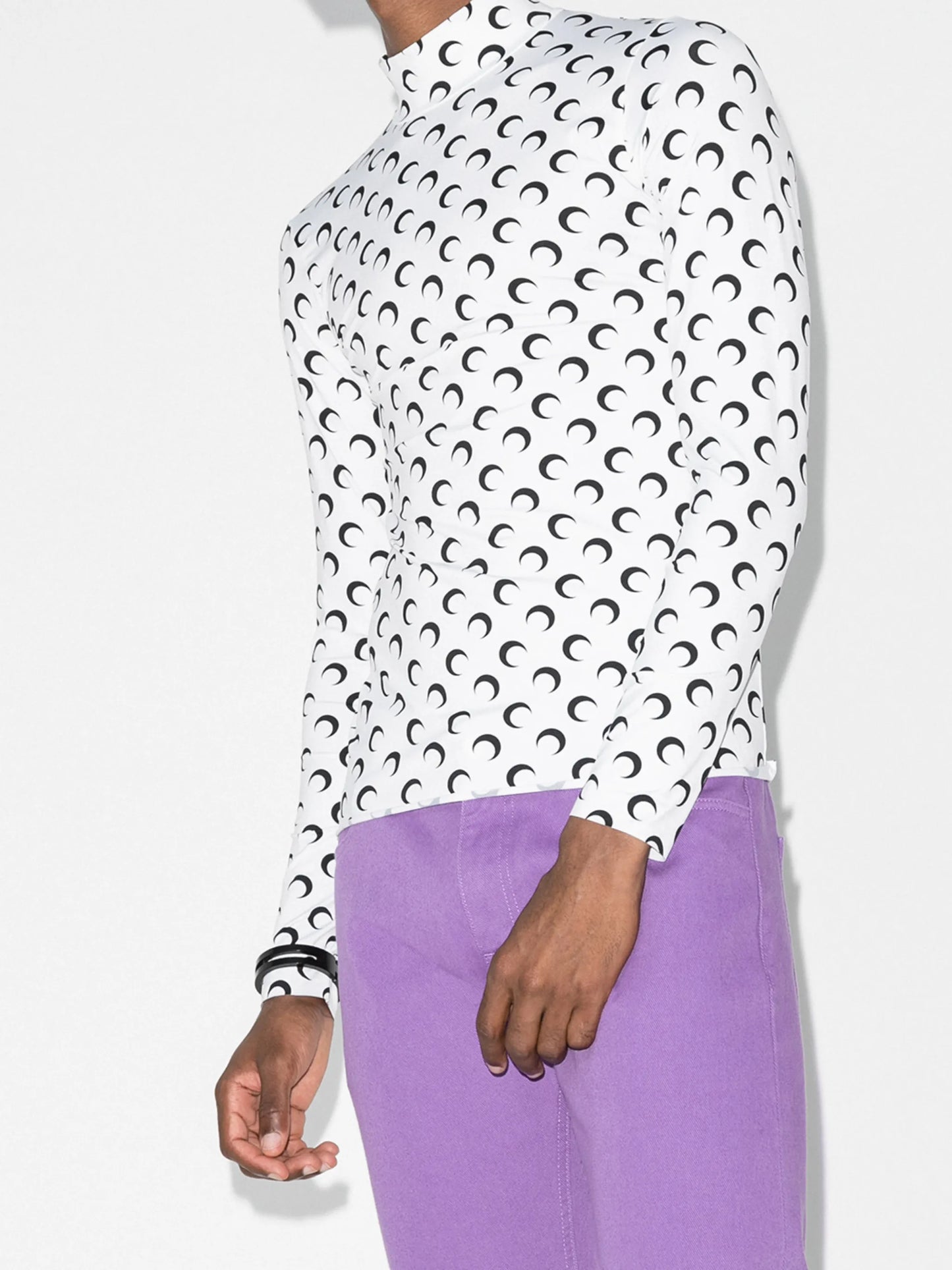 logo-print turtleneck T-shirt