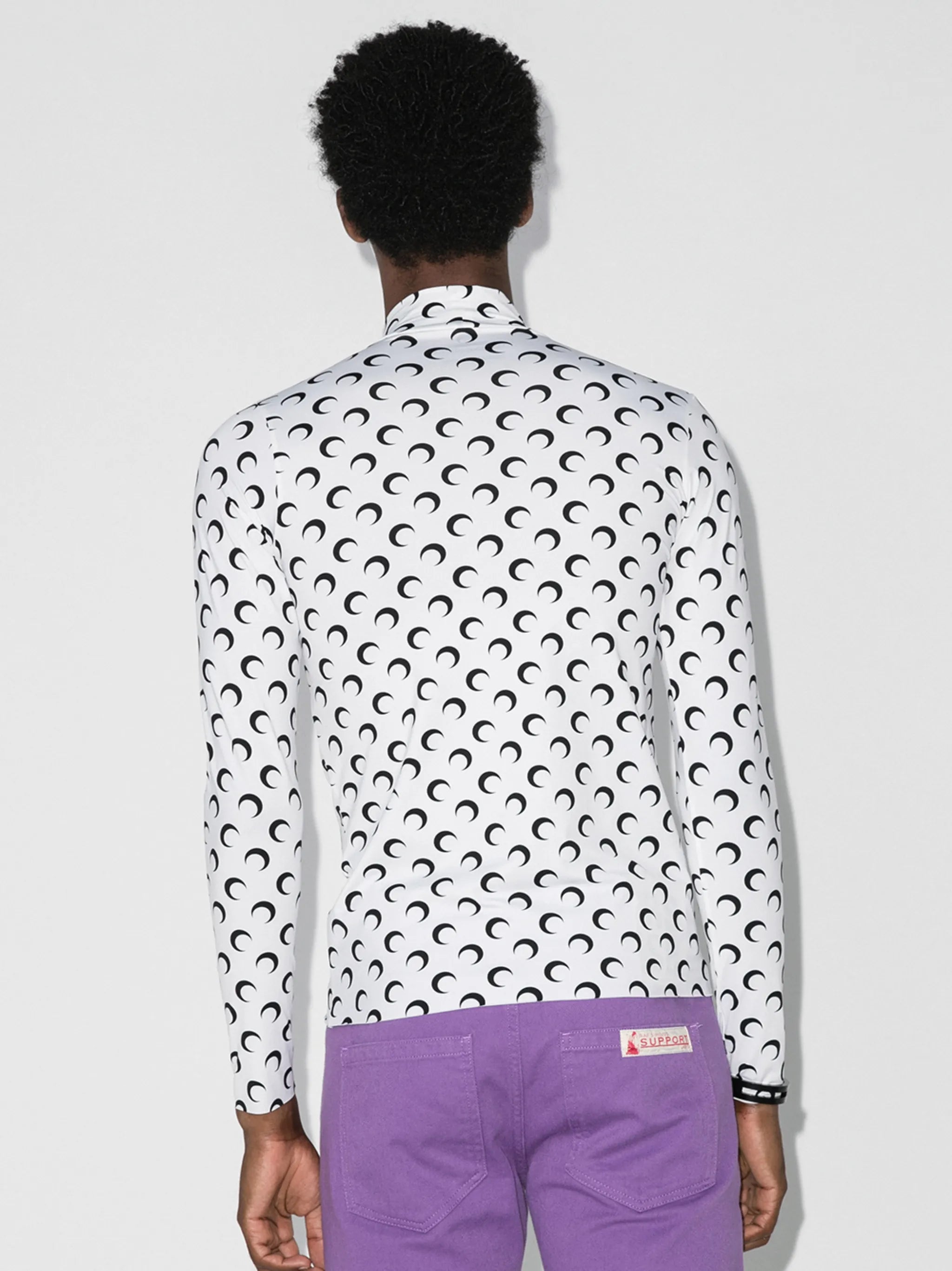 logo-print turtleneck T-shirt