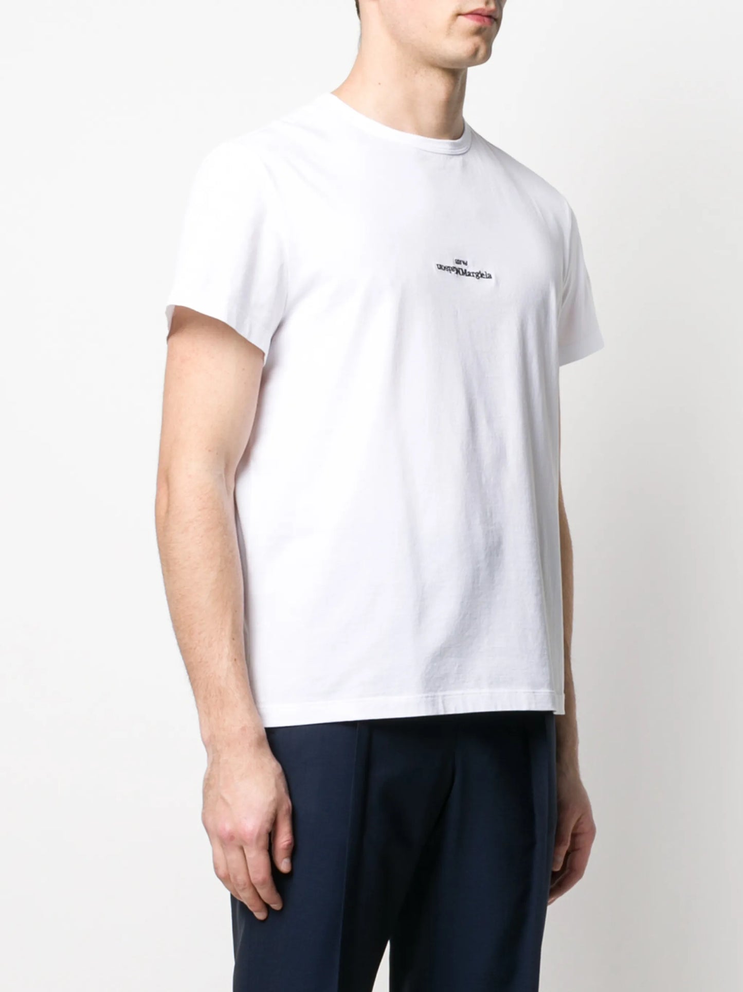 distorted-logo cotton T-shirt