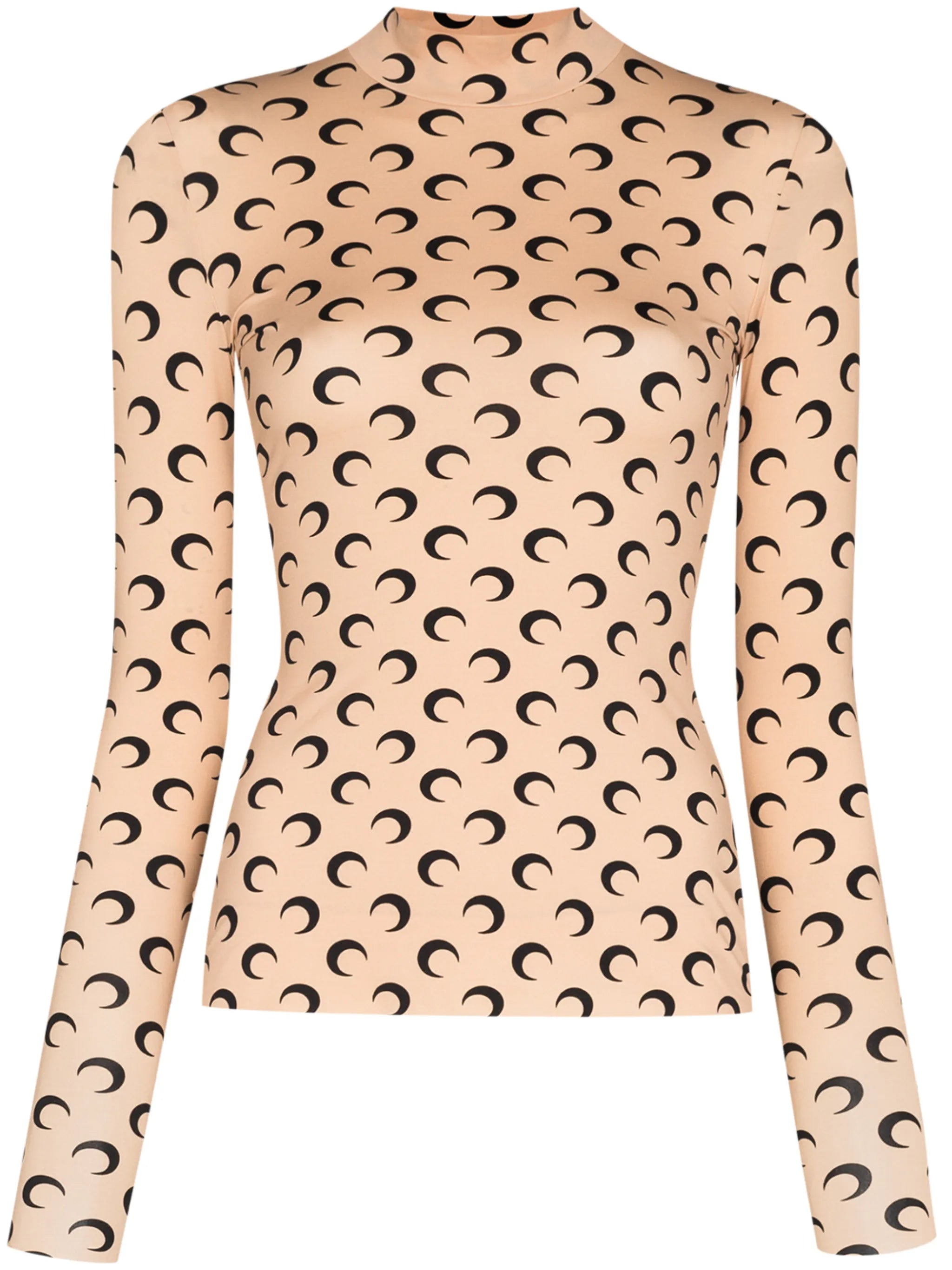 moon-print turtleneck top