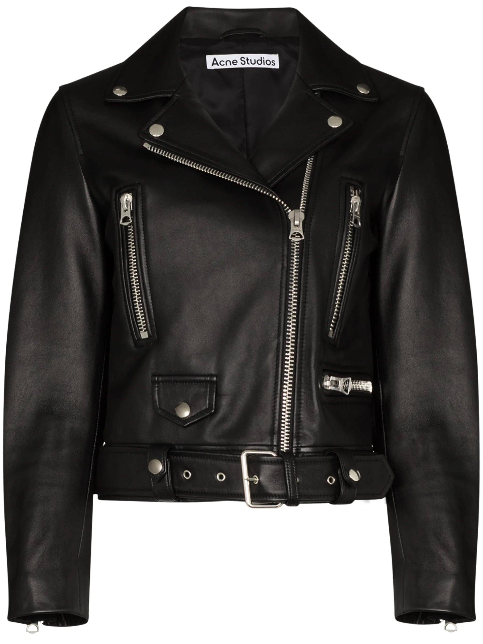 zip-front biker jacket