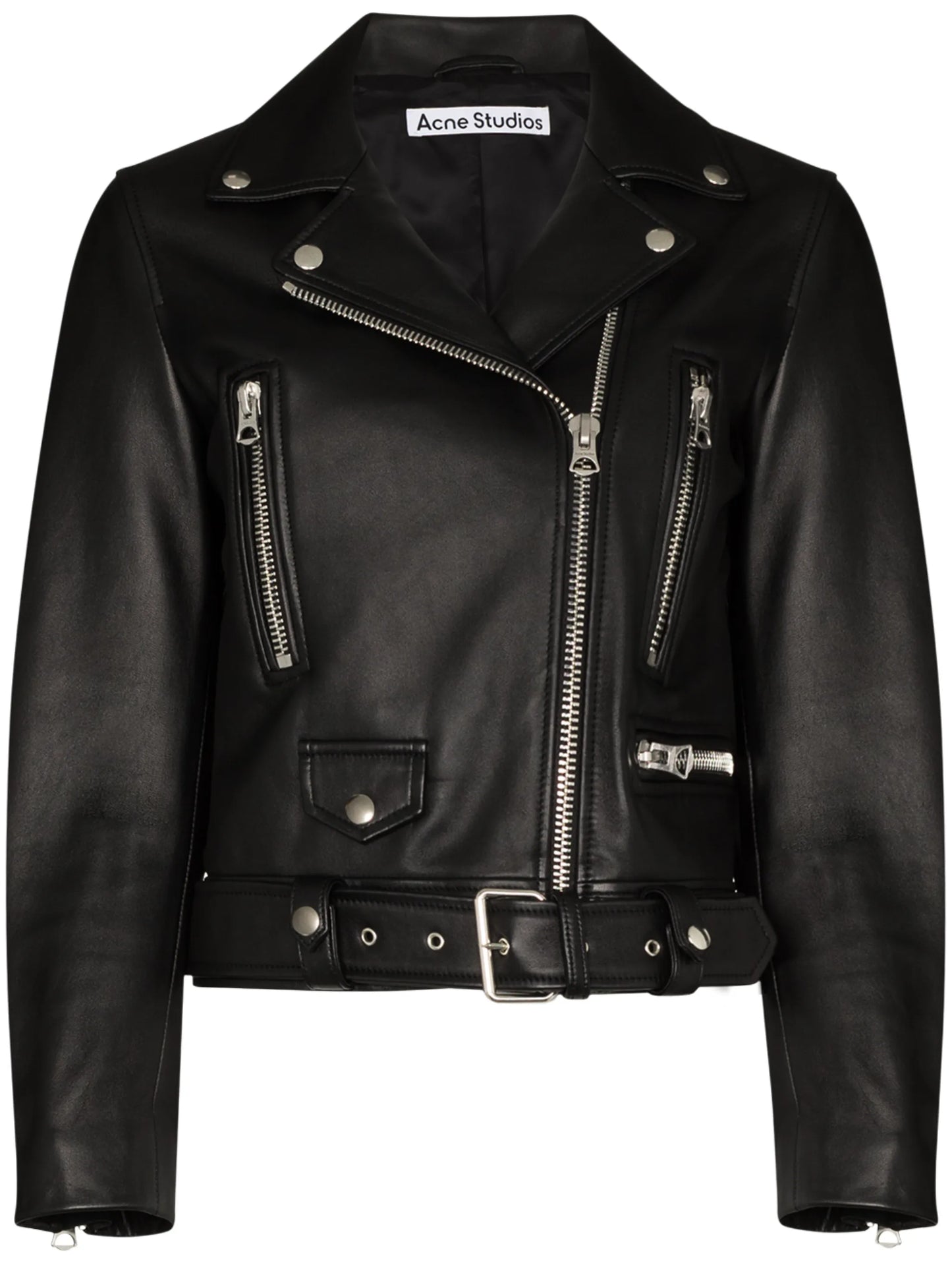 zip-front biker jacket