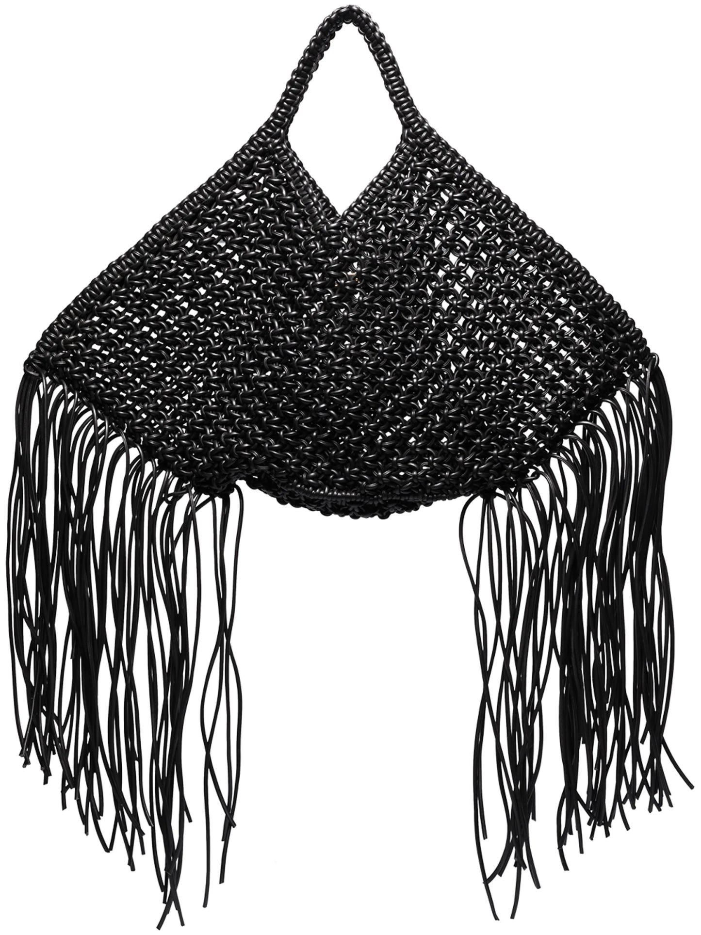 large woven vegan-leather basket tote bag