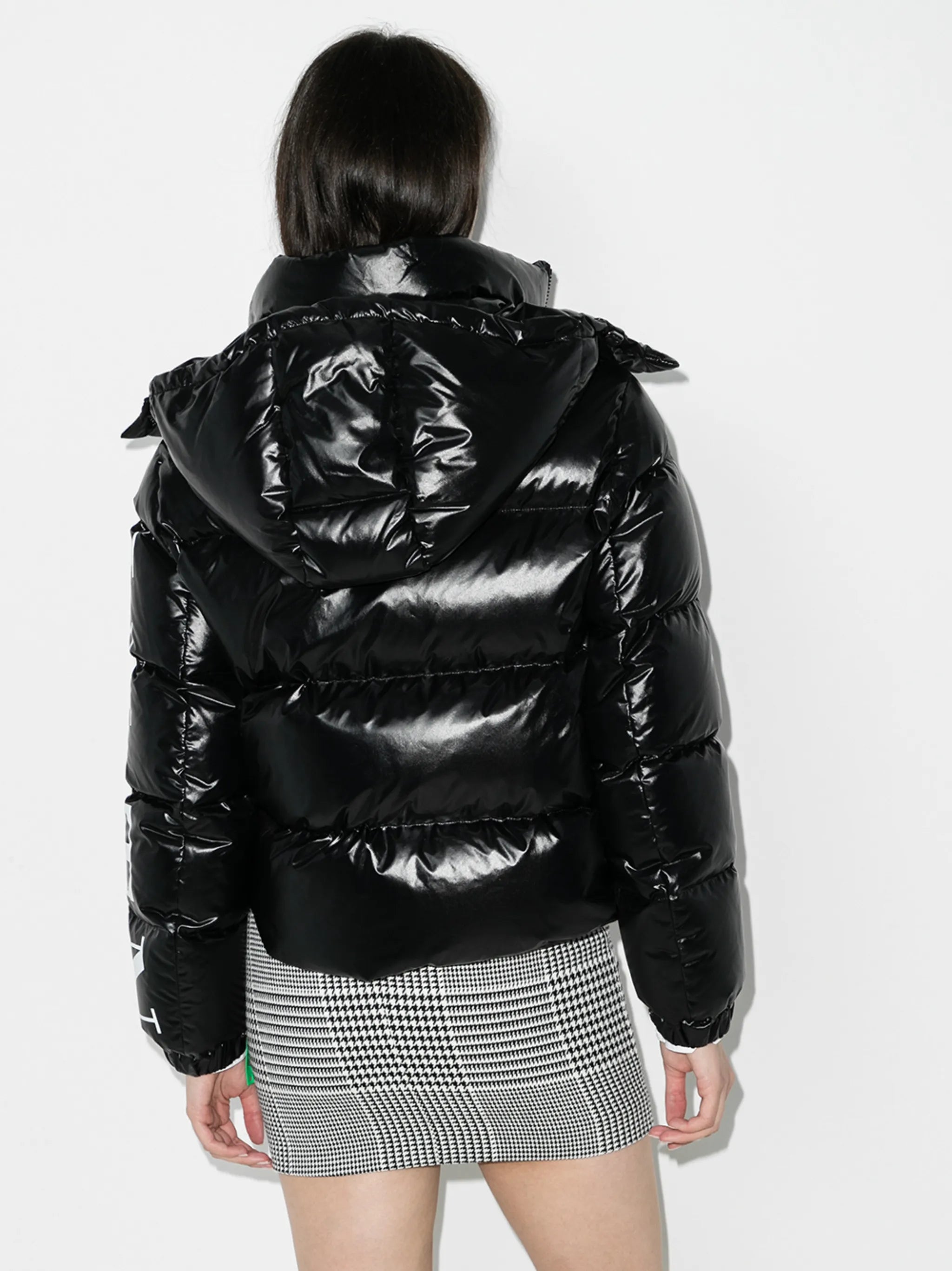 logo-print puffer jacket