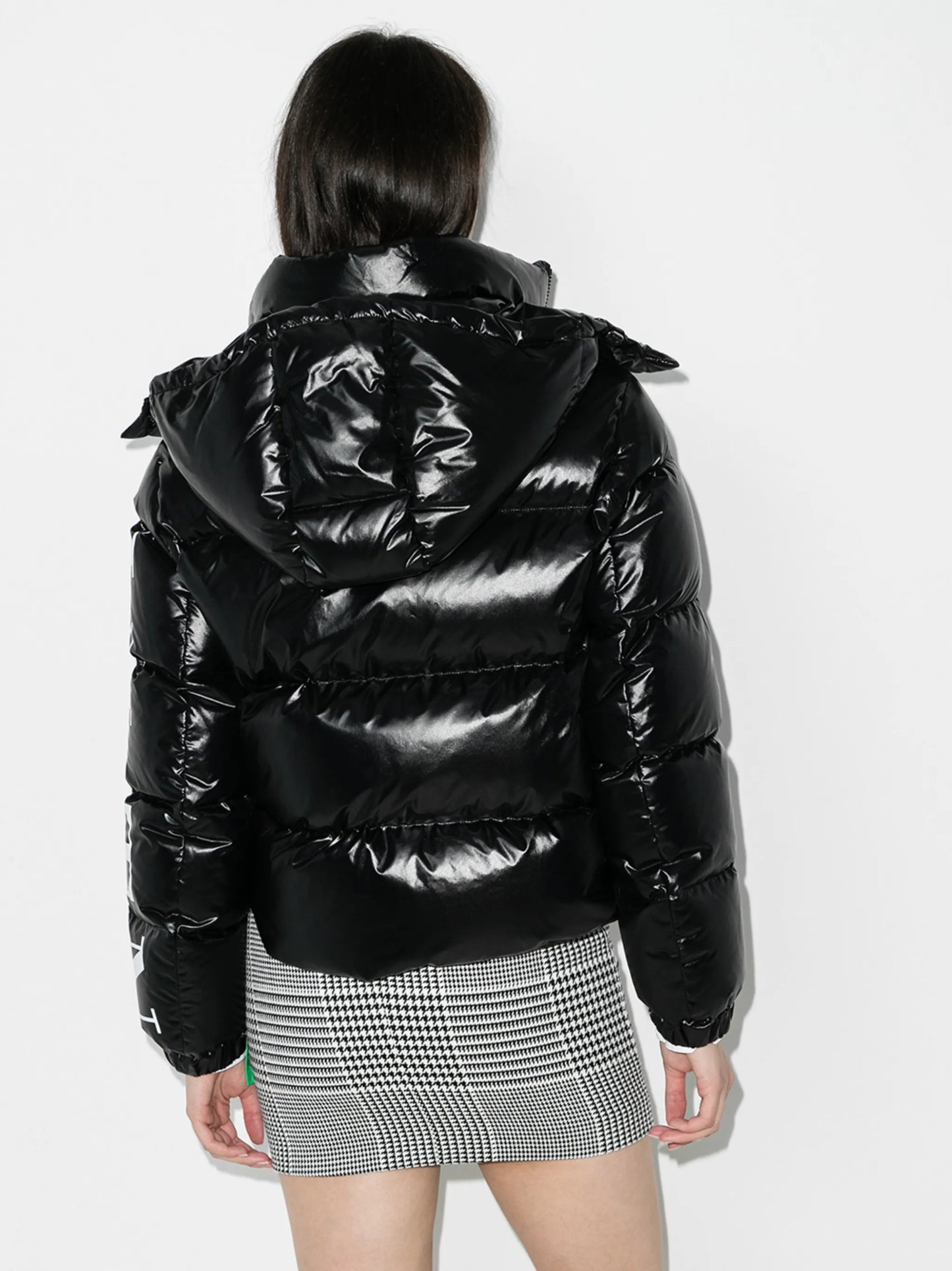 logo-print puffer jacket