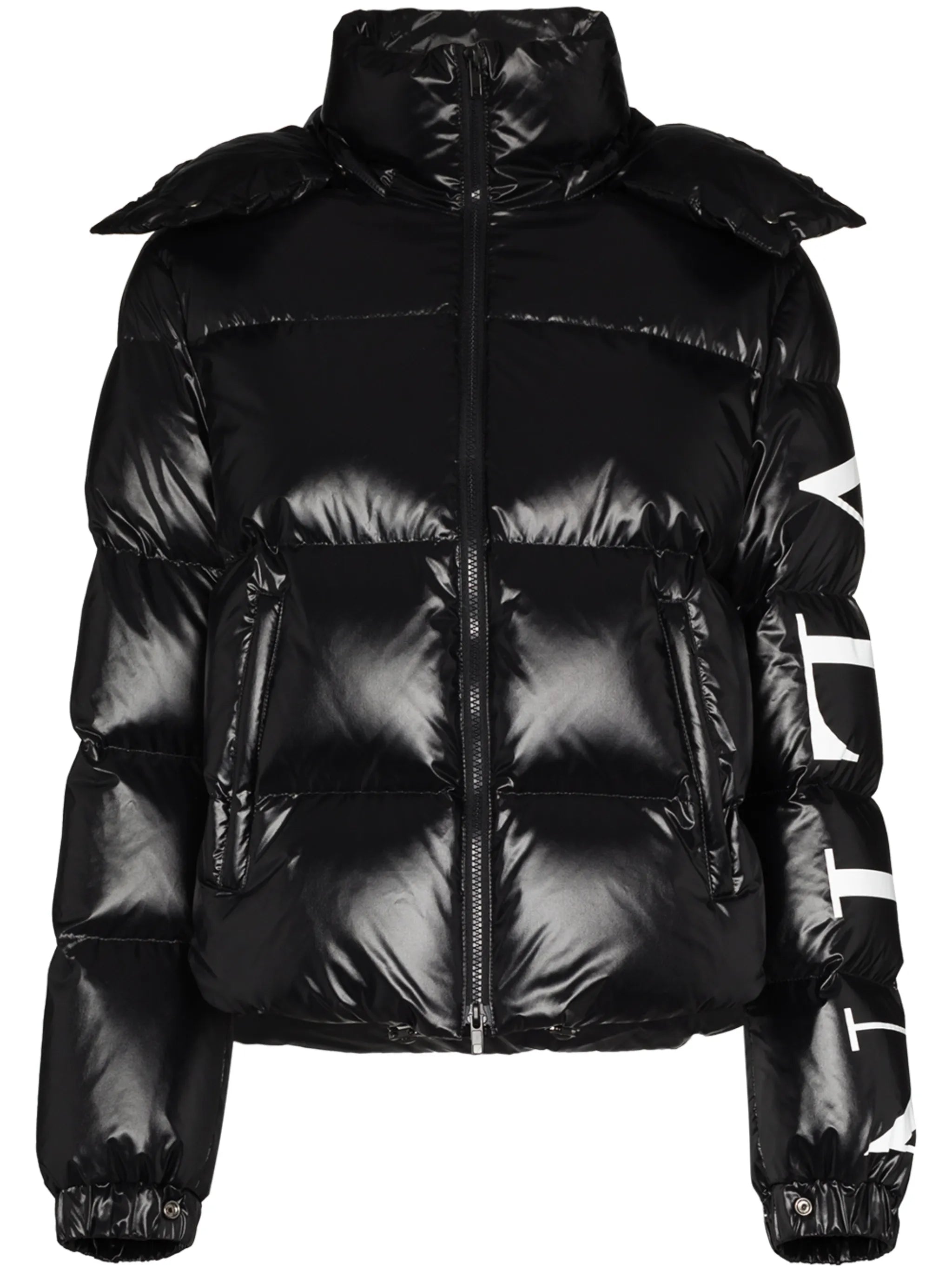 logo-print puffer jacket