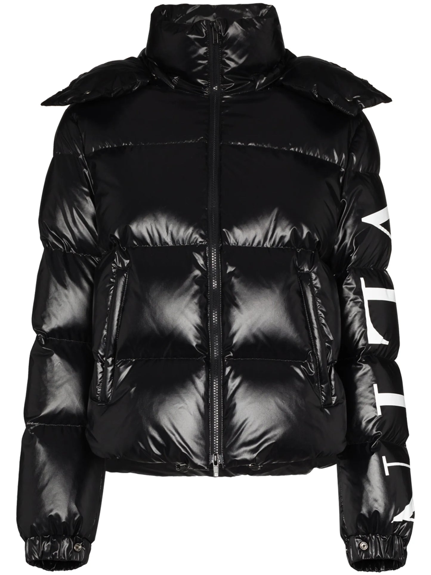 logo-print puffer jacket