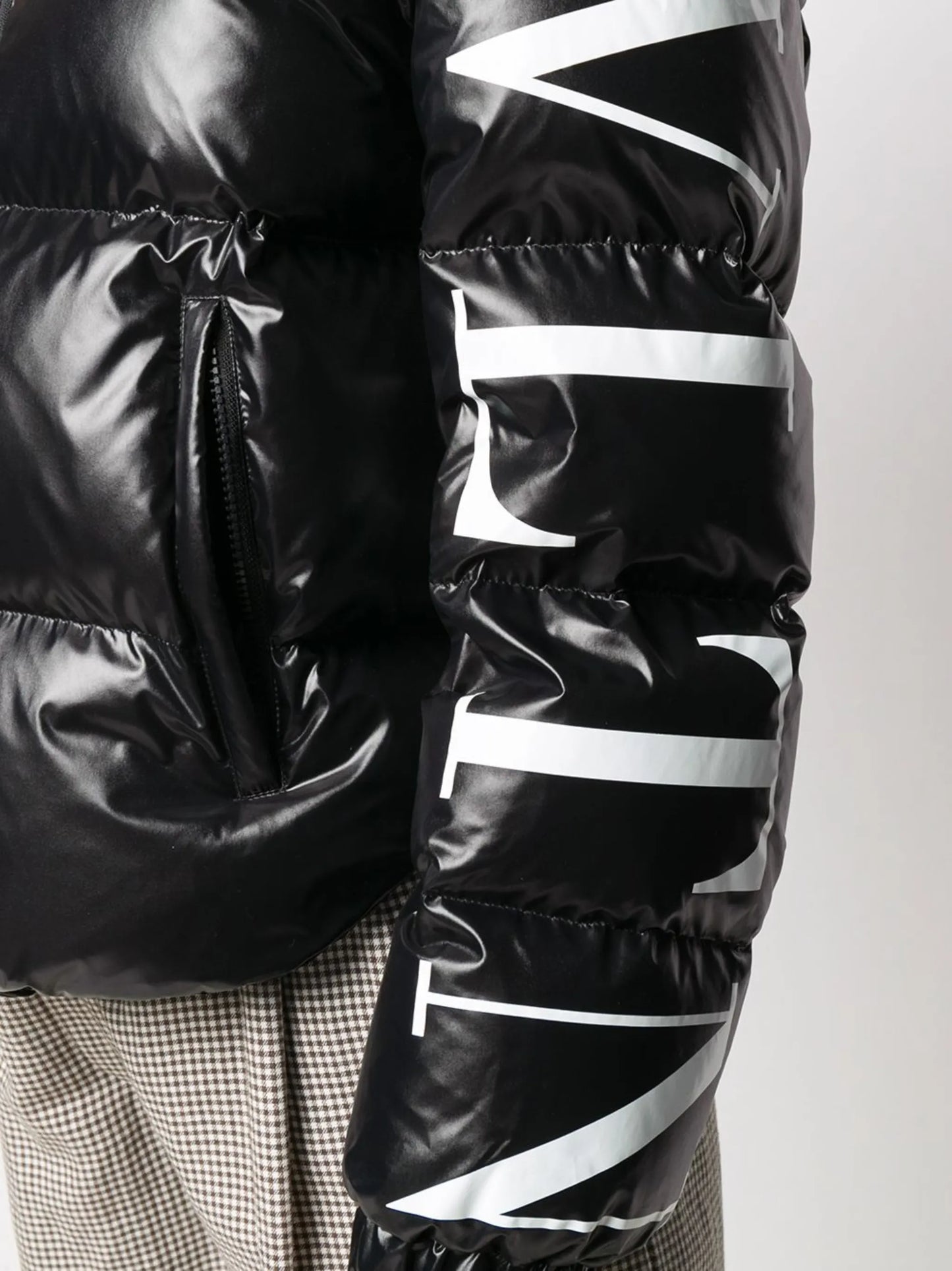 logo-print puffer jacket