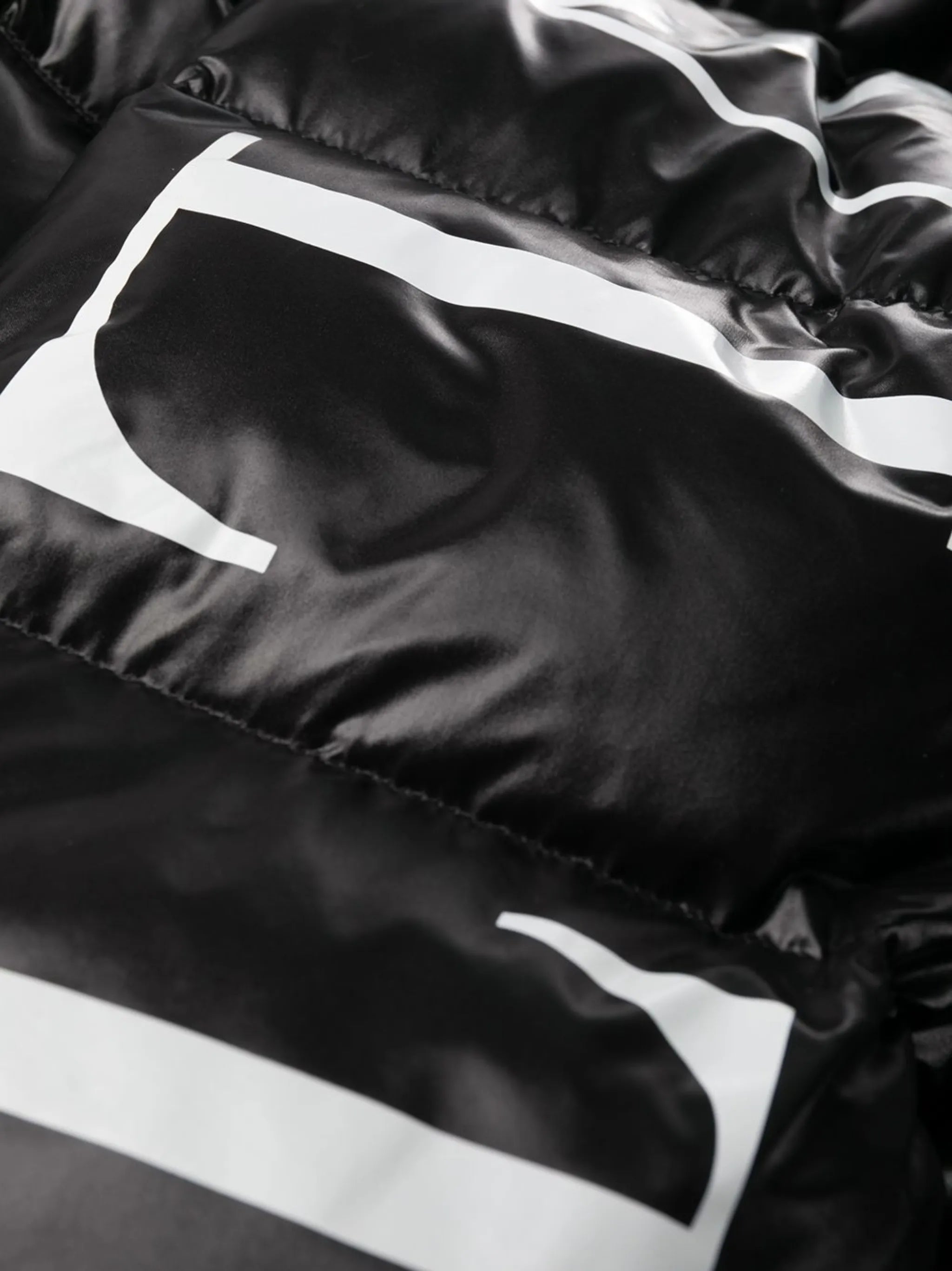 logo-print puffer jacket