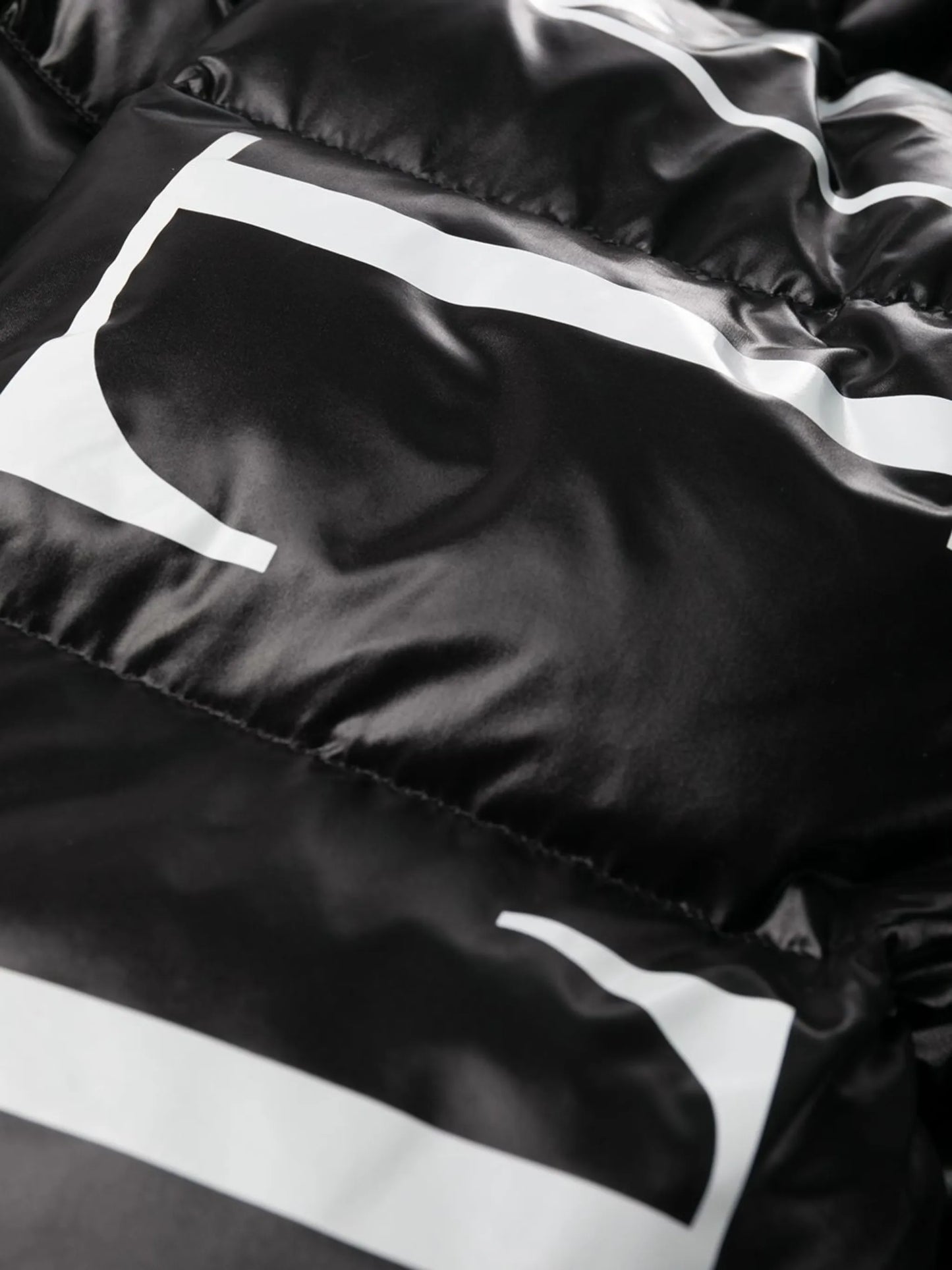 logo-print puffer jacket