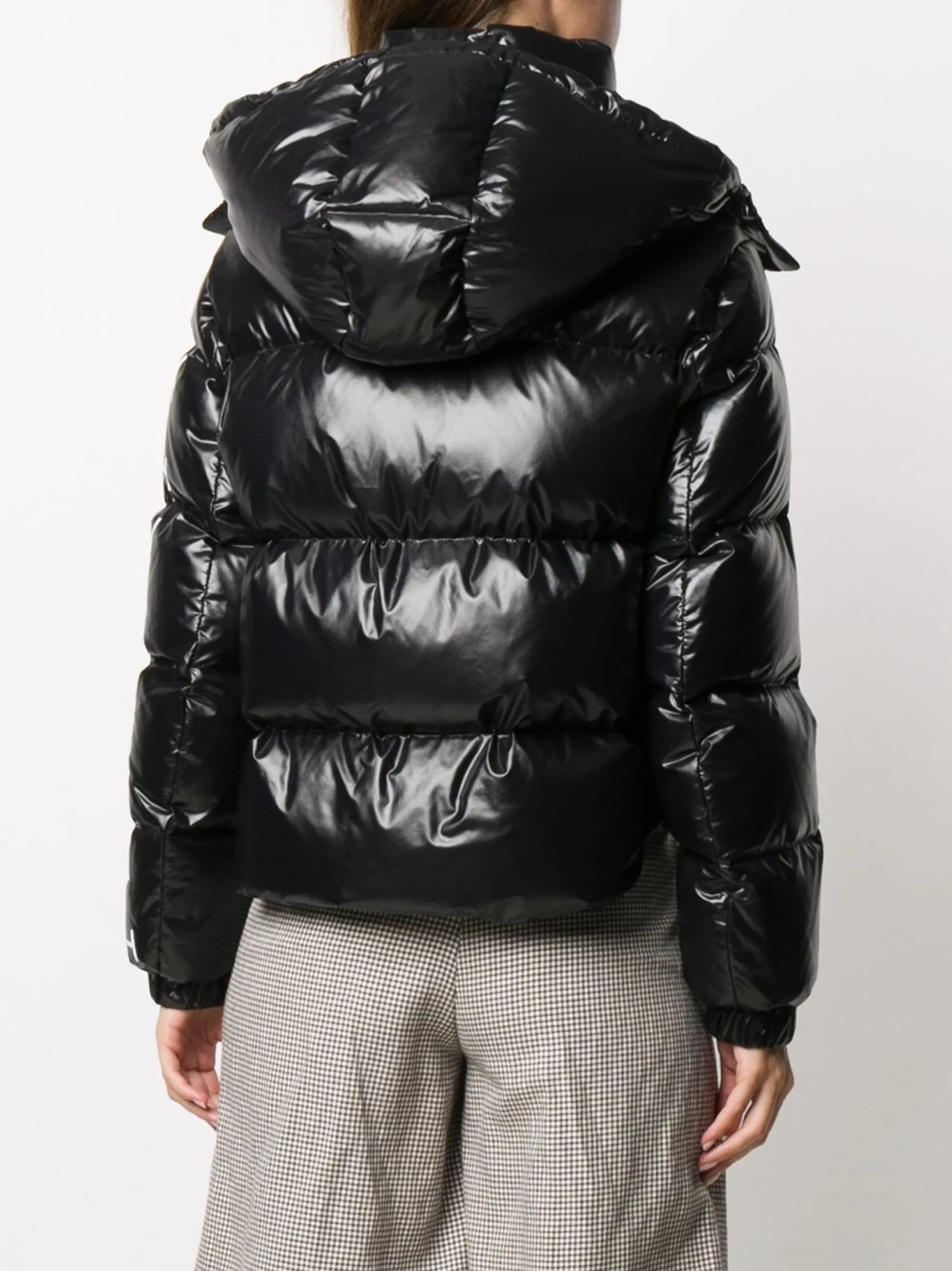 logo-print puffer jacket
