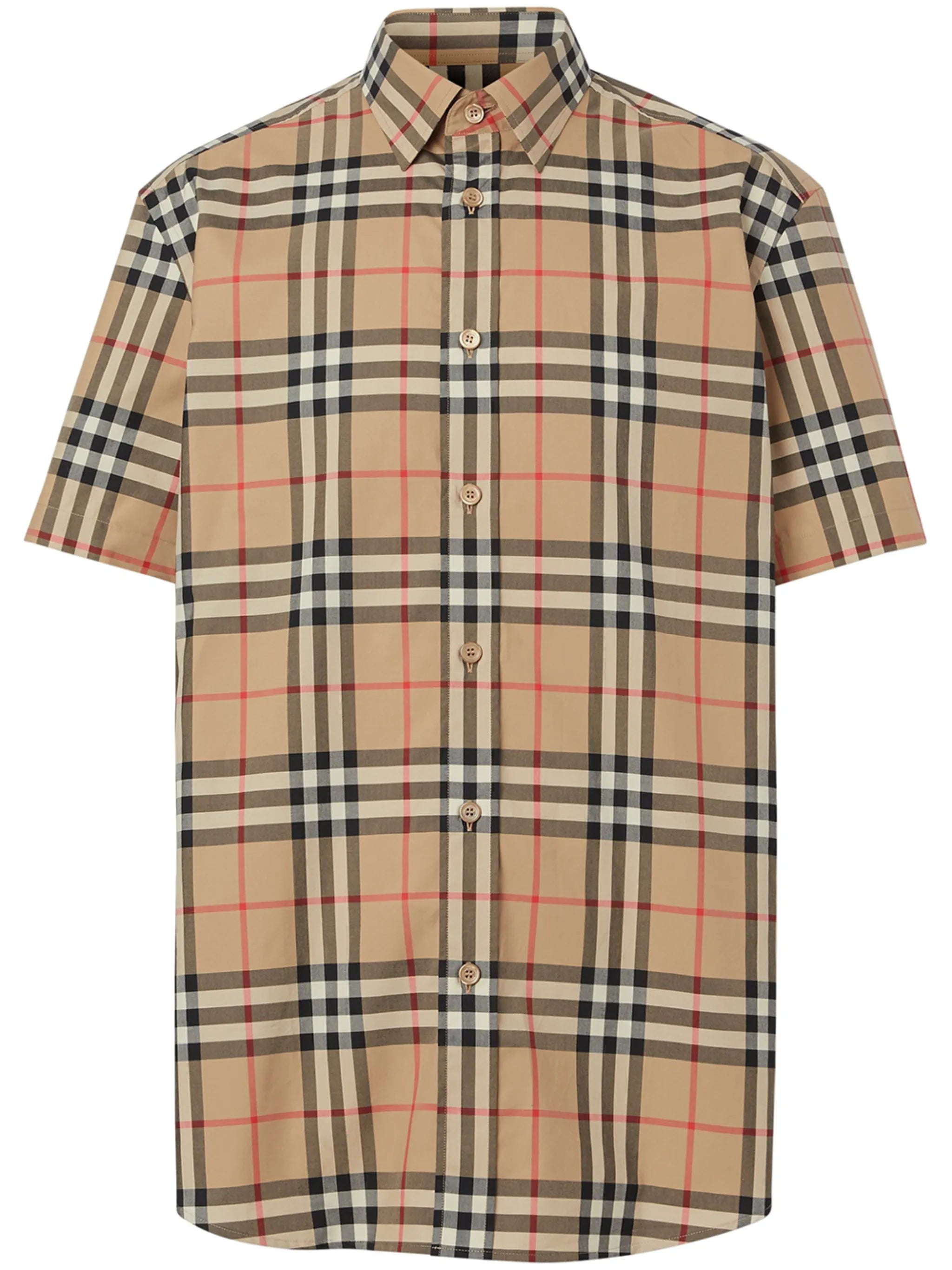 checked short-sleeve shirt