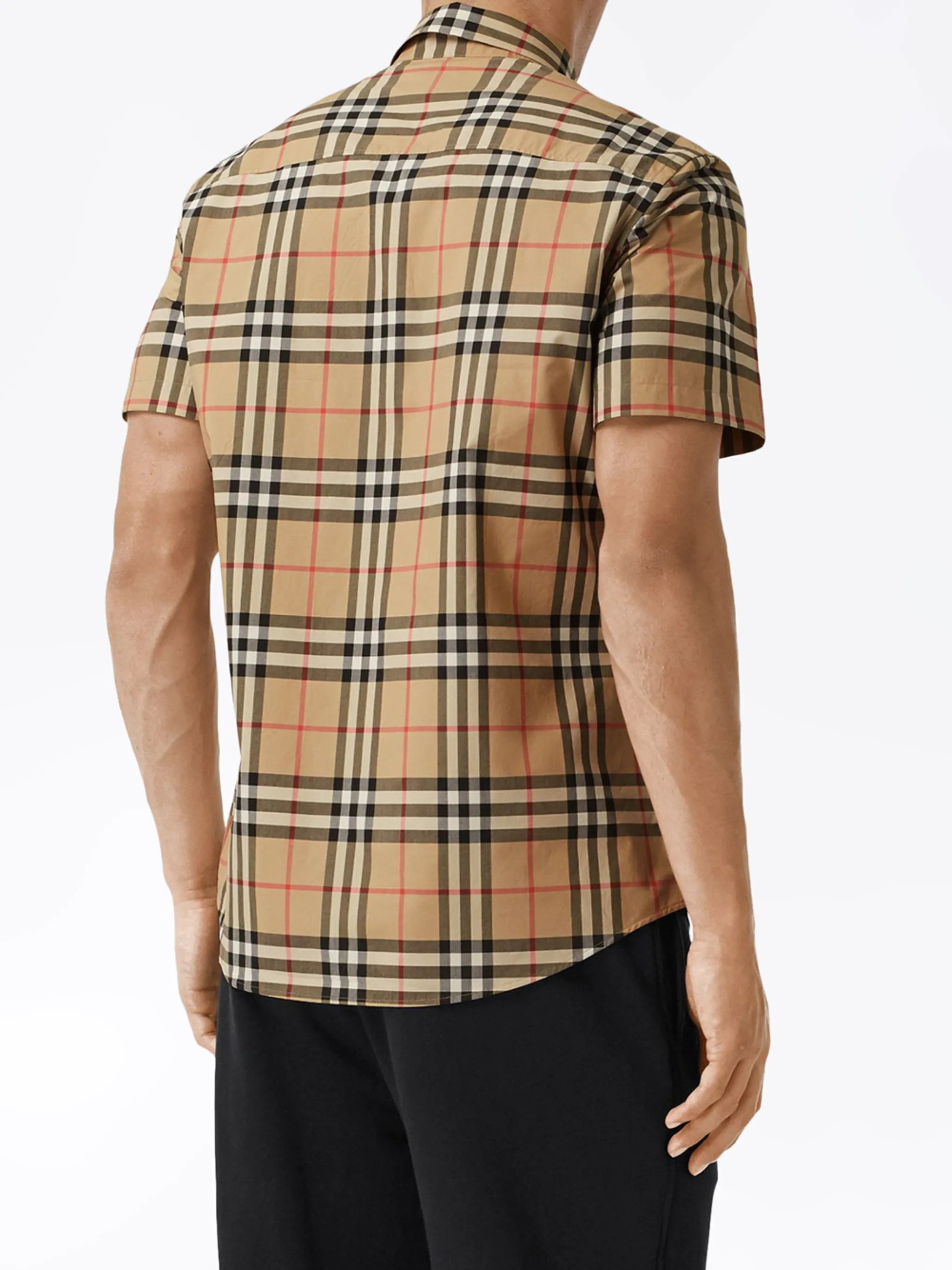 checked short-sleeve shirt