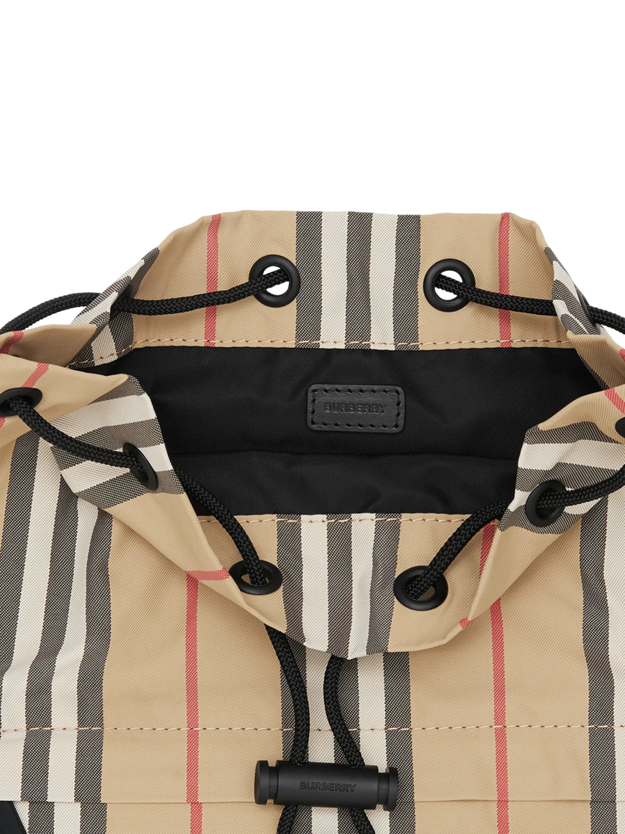 Icon stripe drawcord pouch