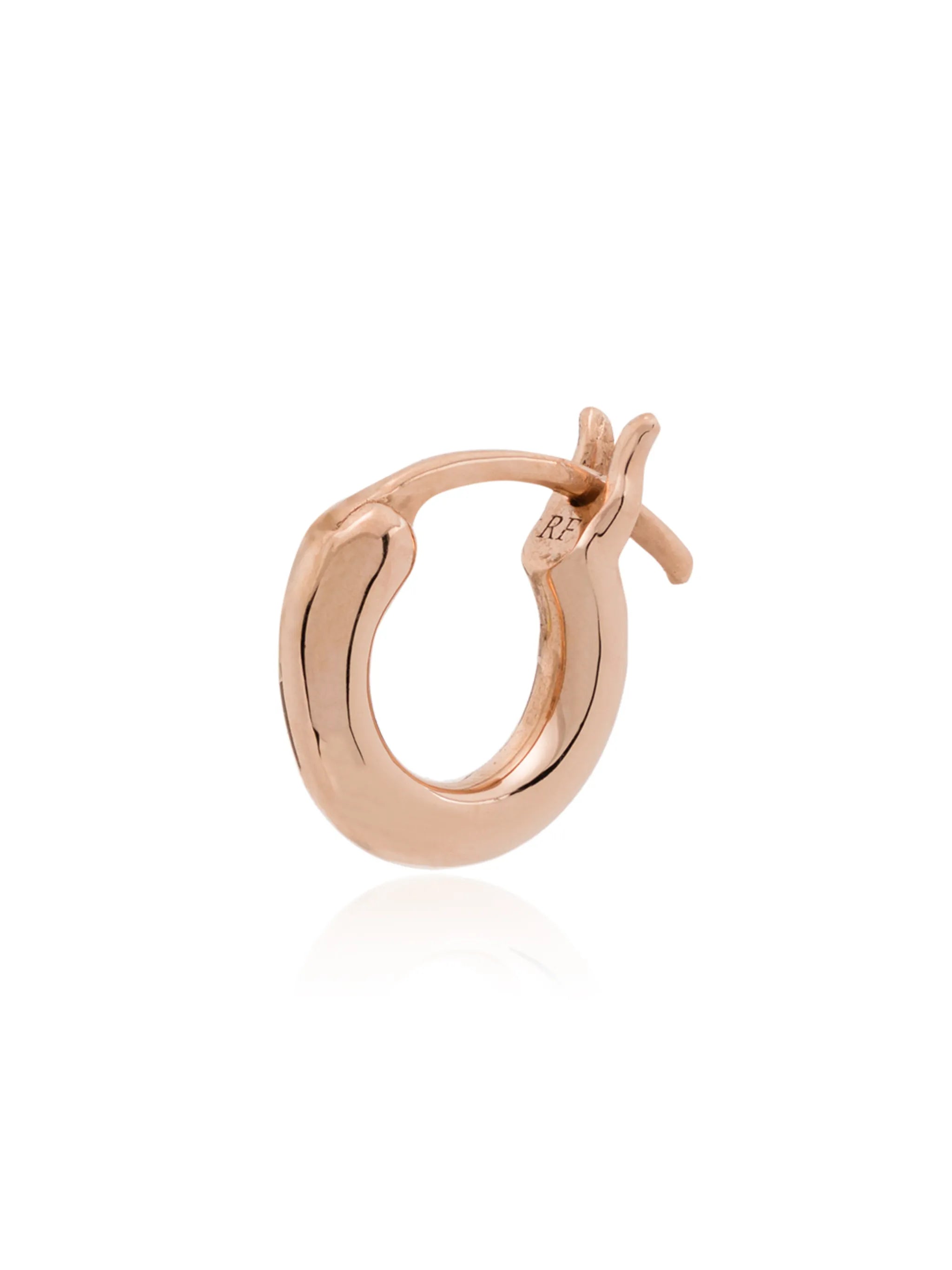 14kt rose gold huggie earring