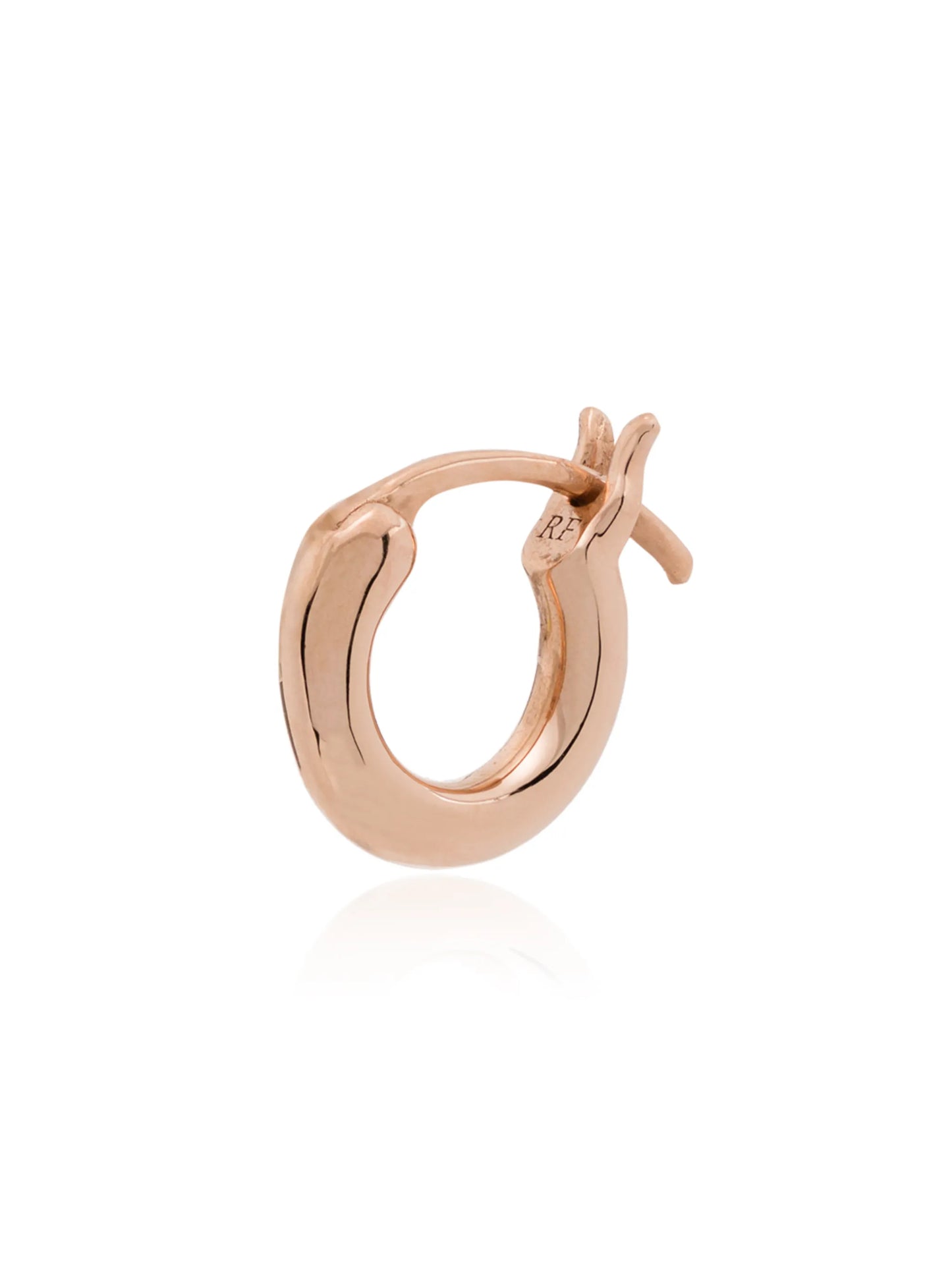 14kt rose gold huggie earring