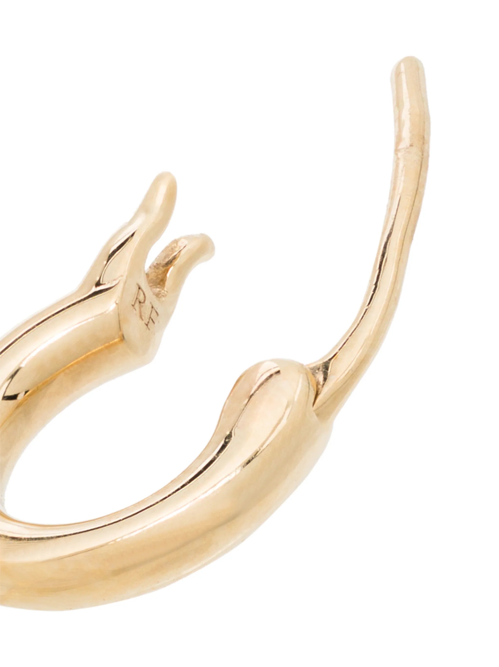 14kt yellow gold single huggie earring