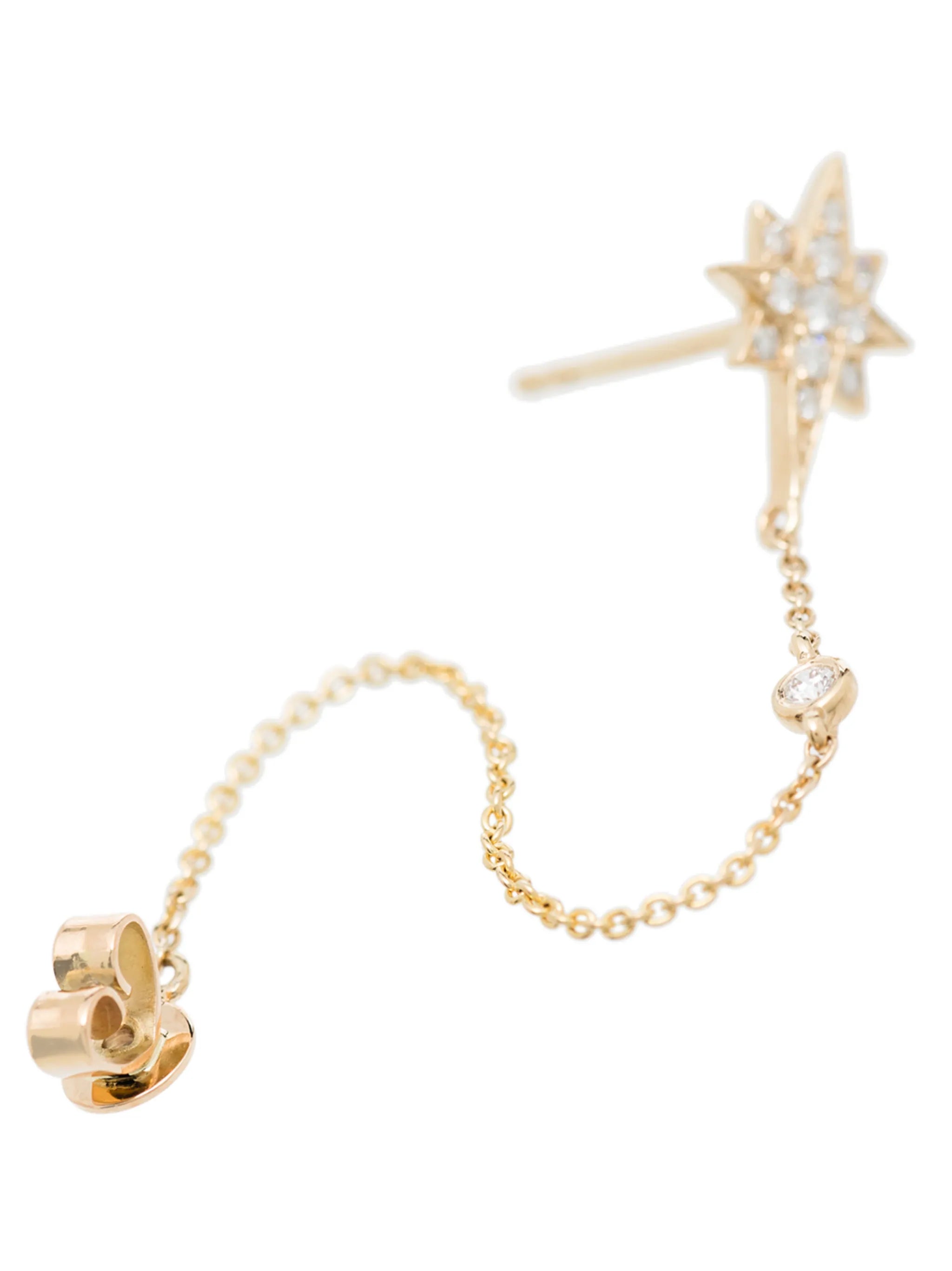 14kt gold Shooting Star drop earring