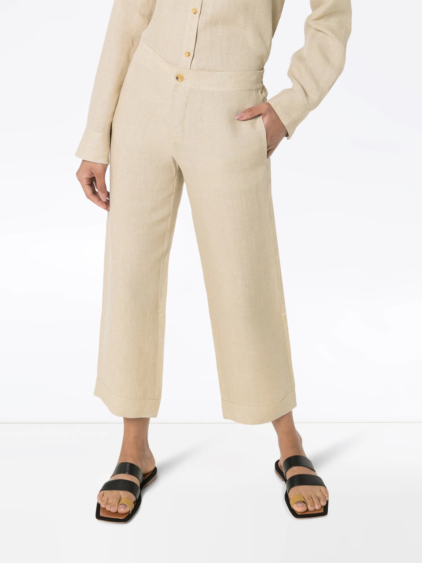 Antibes cropped wide-leg trousers