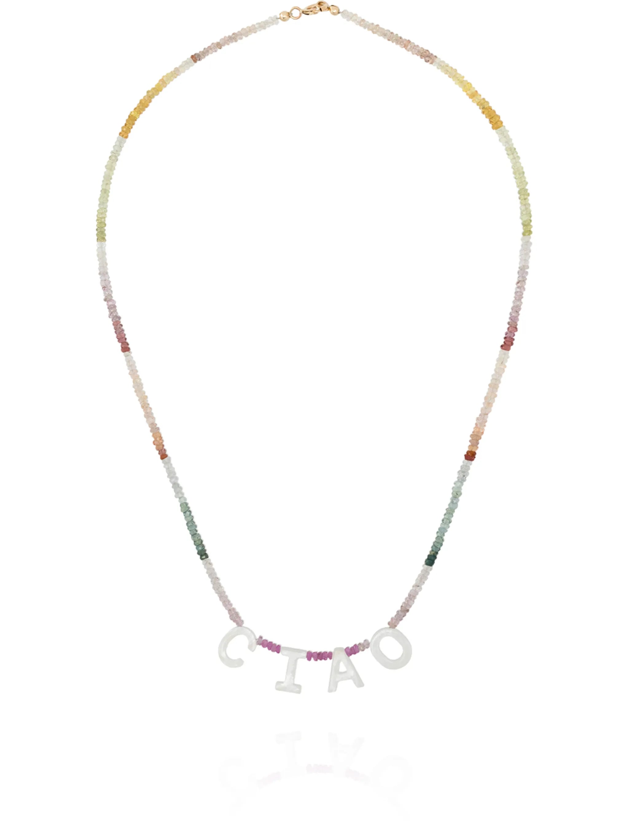 Ciao rainbow-sapphire necklace