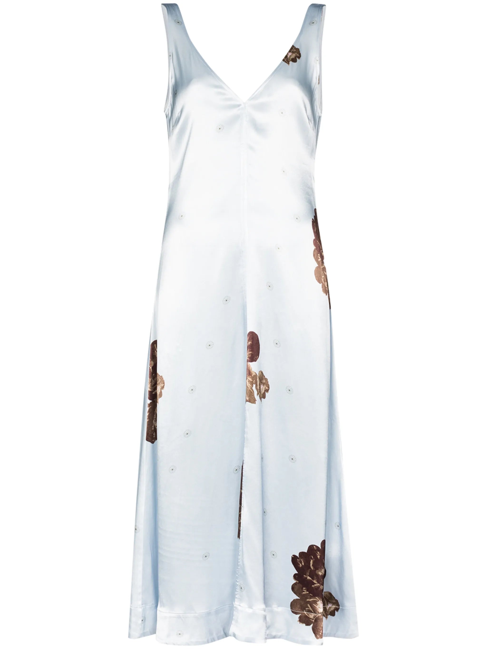 floral print satin dress
