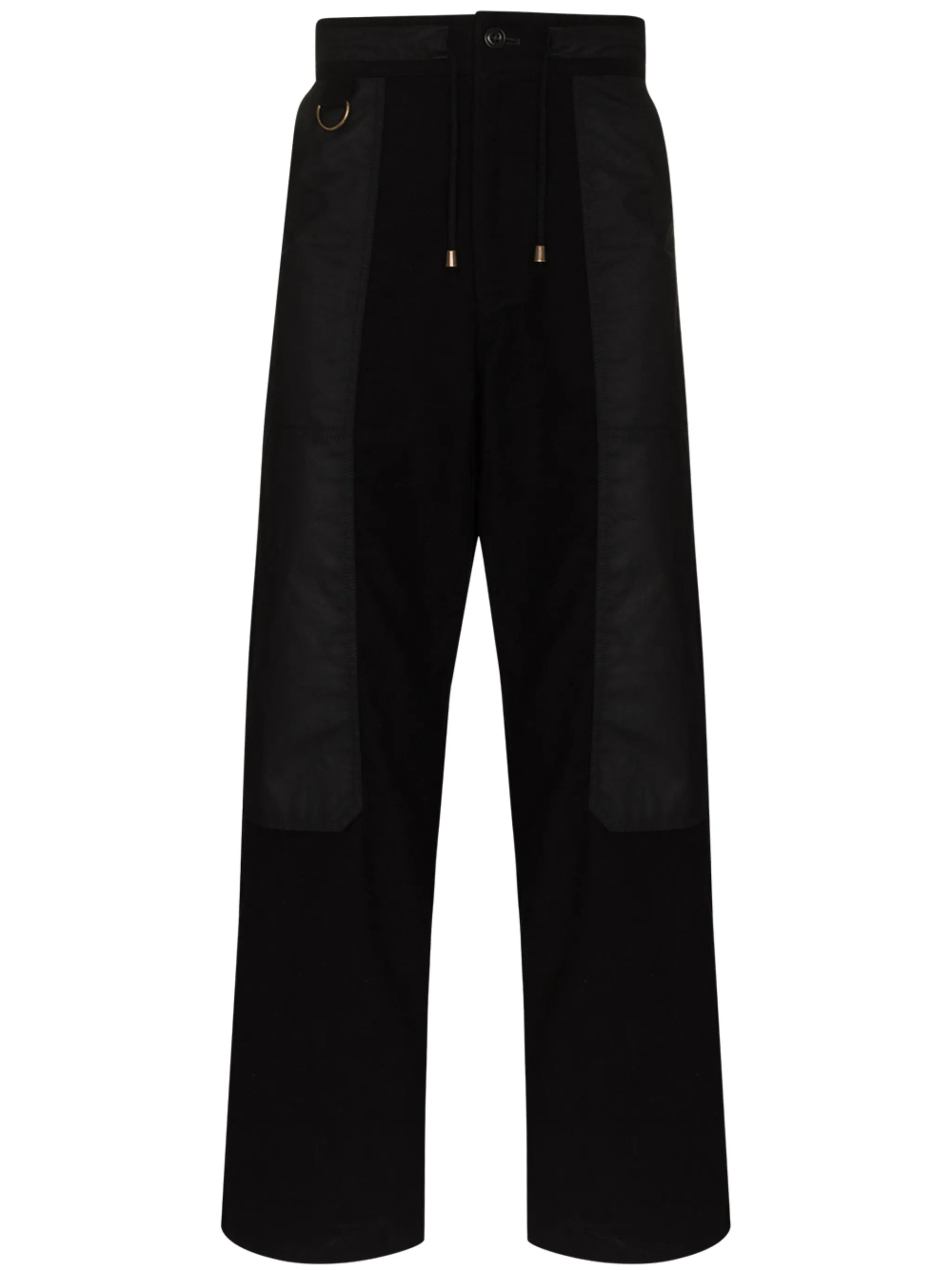 side-panel straight-leg trousers