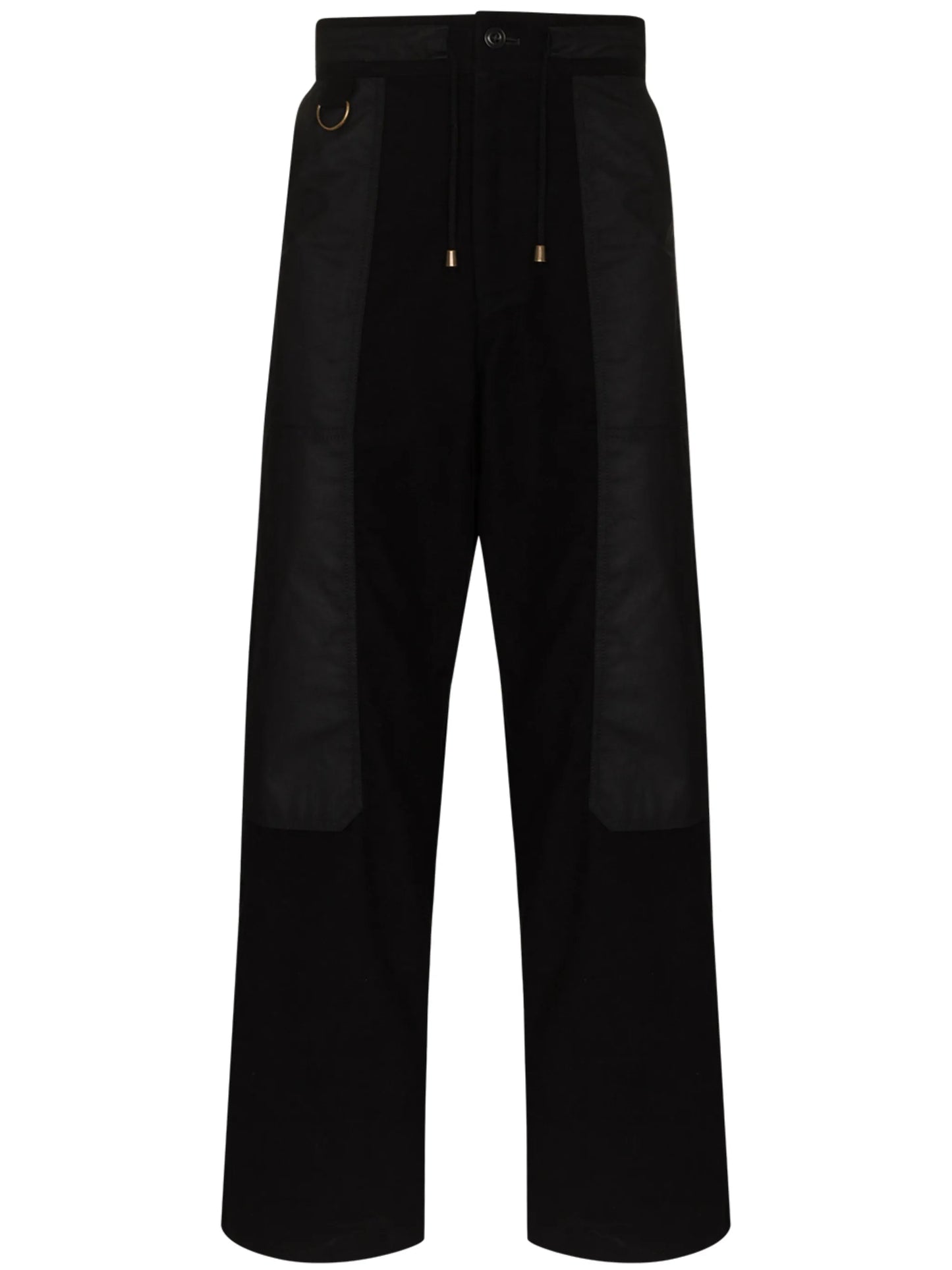 side-panel straight-leg trousers