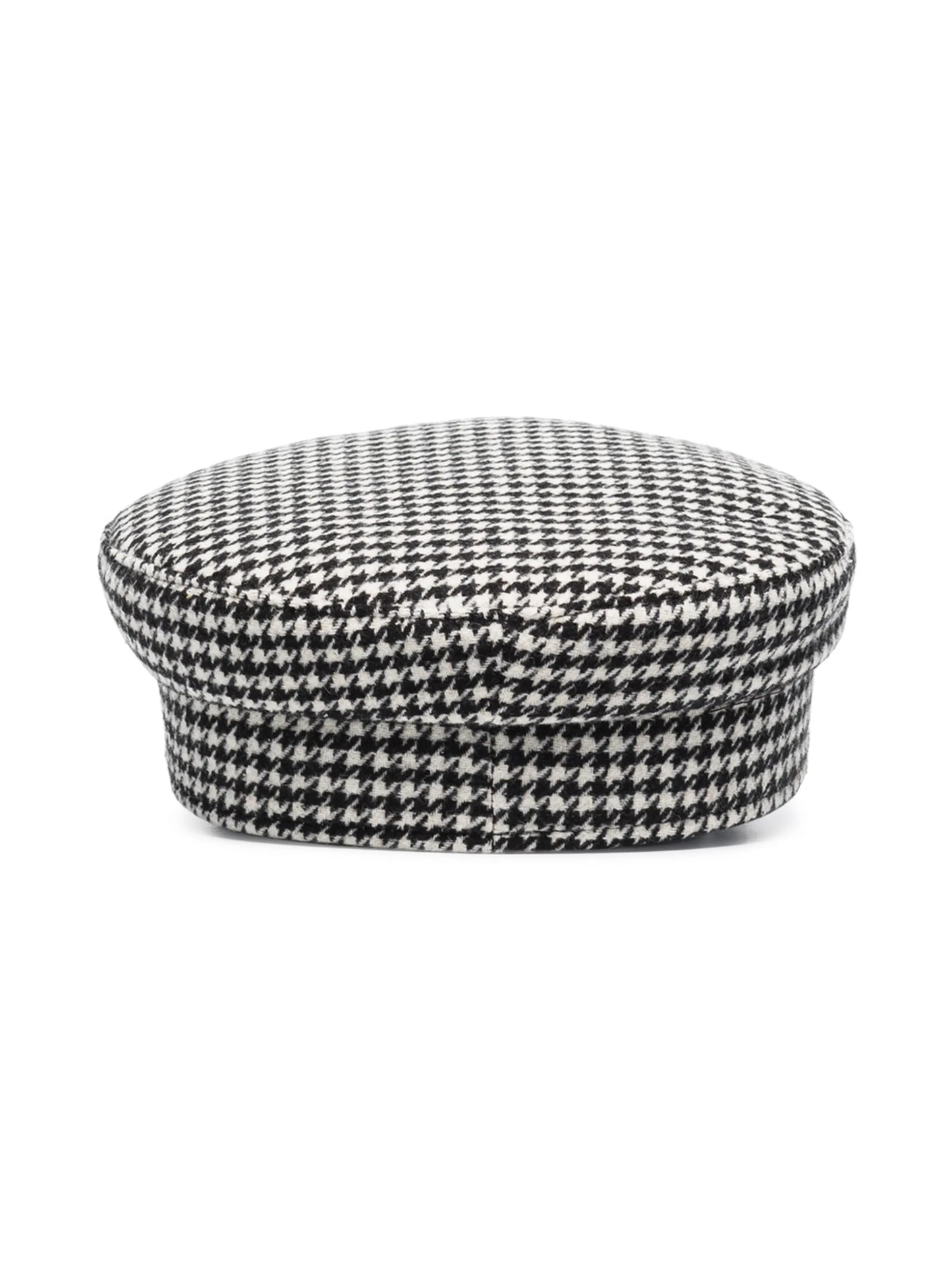 houndstooth-check baker boy hat