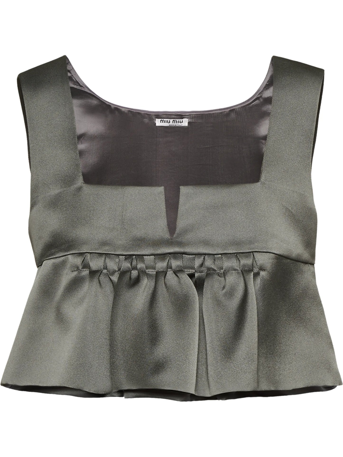frill-trim cropped blouse