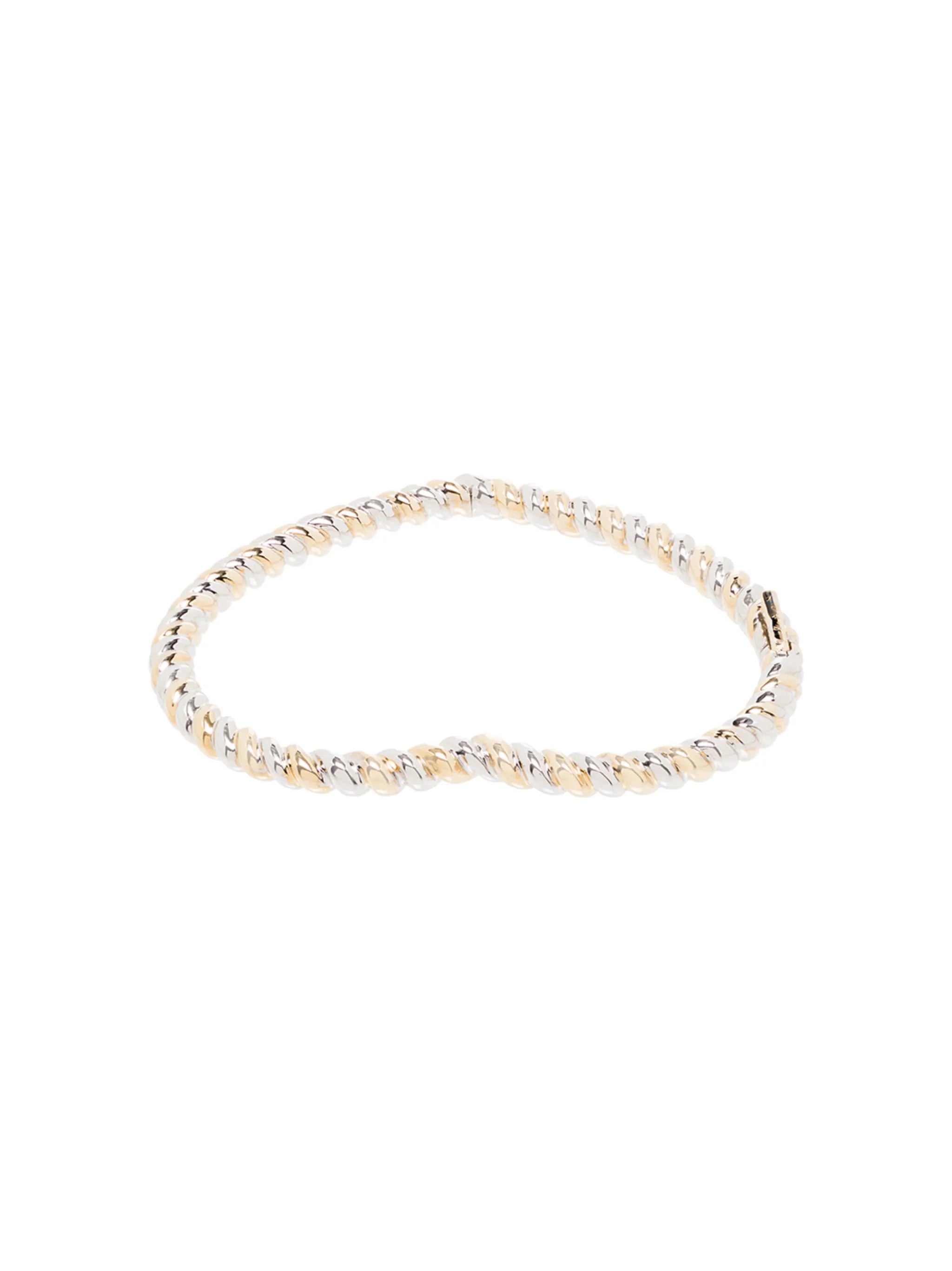 9kt yellow gold heart bangle