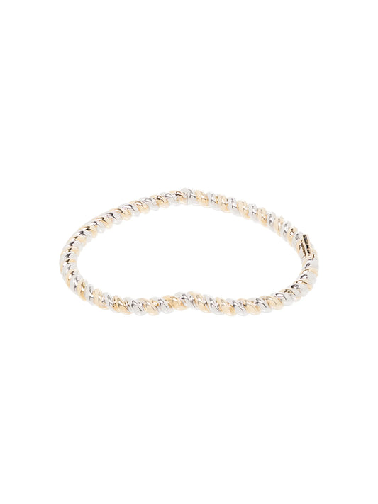 9kt yellow gold heart bangle