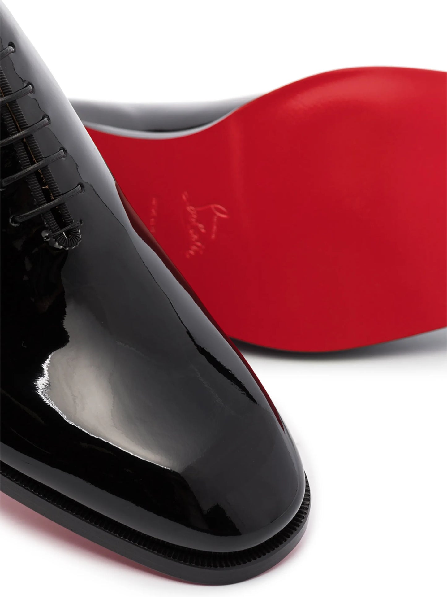 high-shine leather Oxford shoes