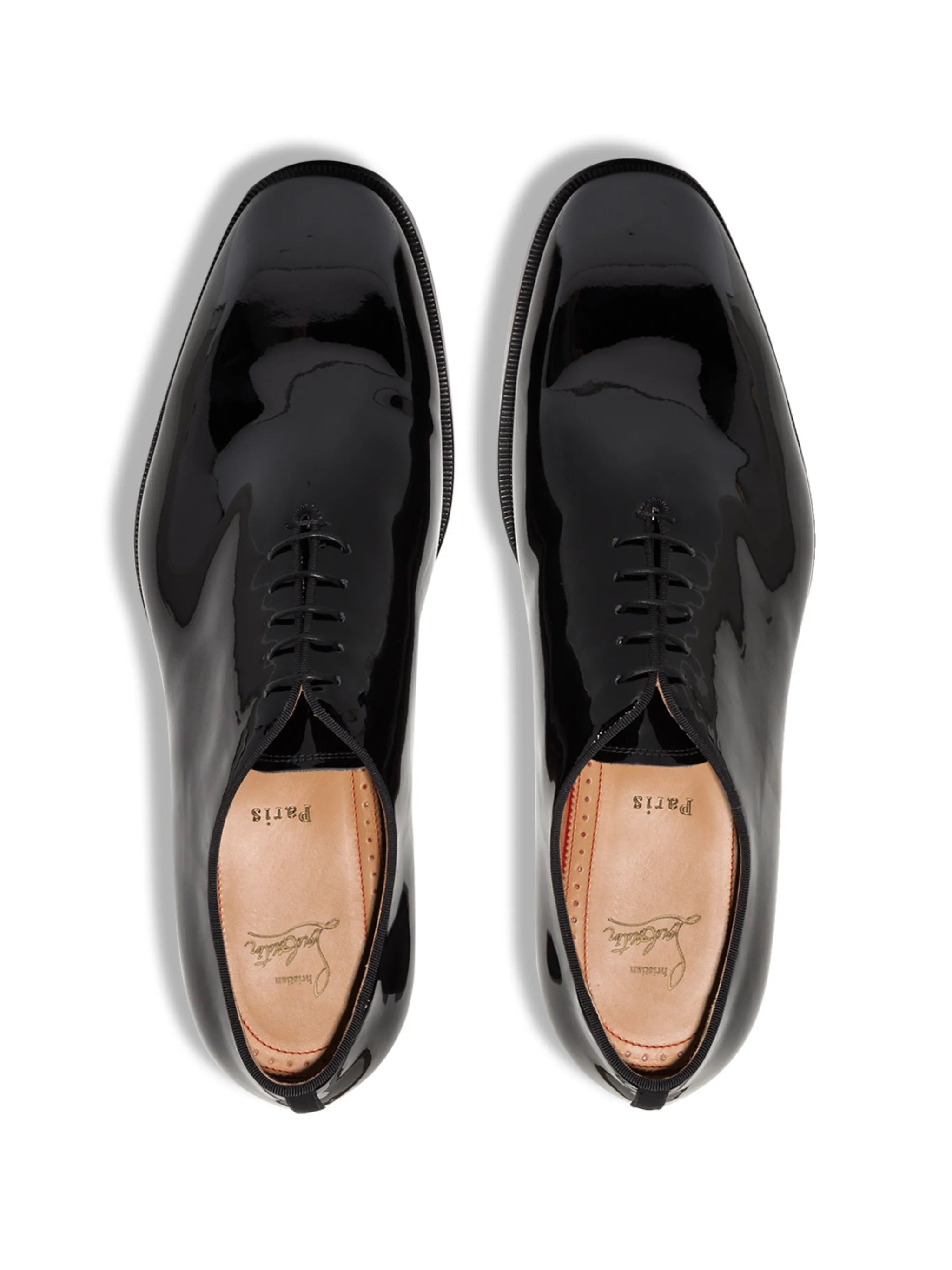 high-shine leather Oxford shoes