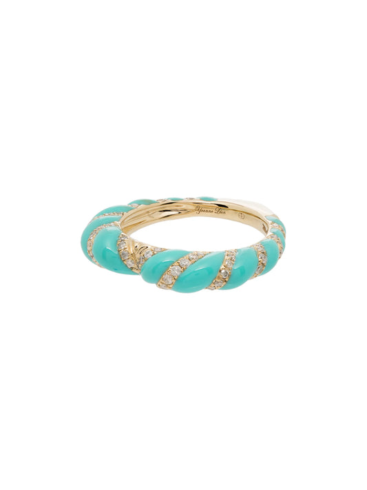 9kt yellow gold and diamond ring