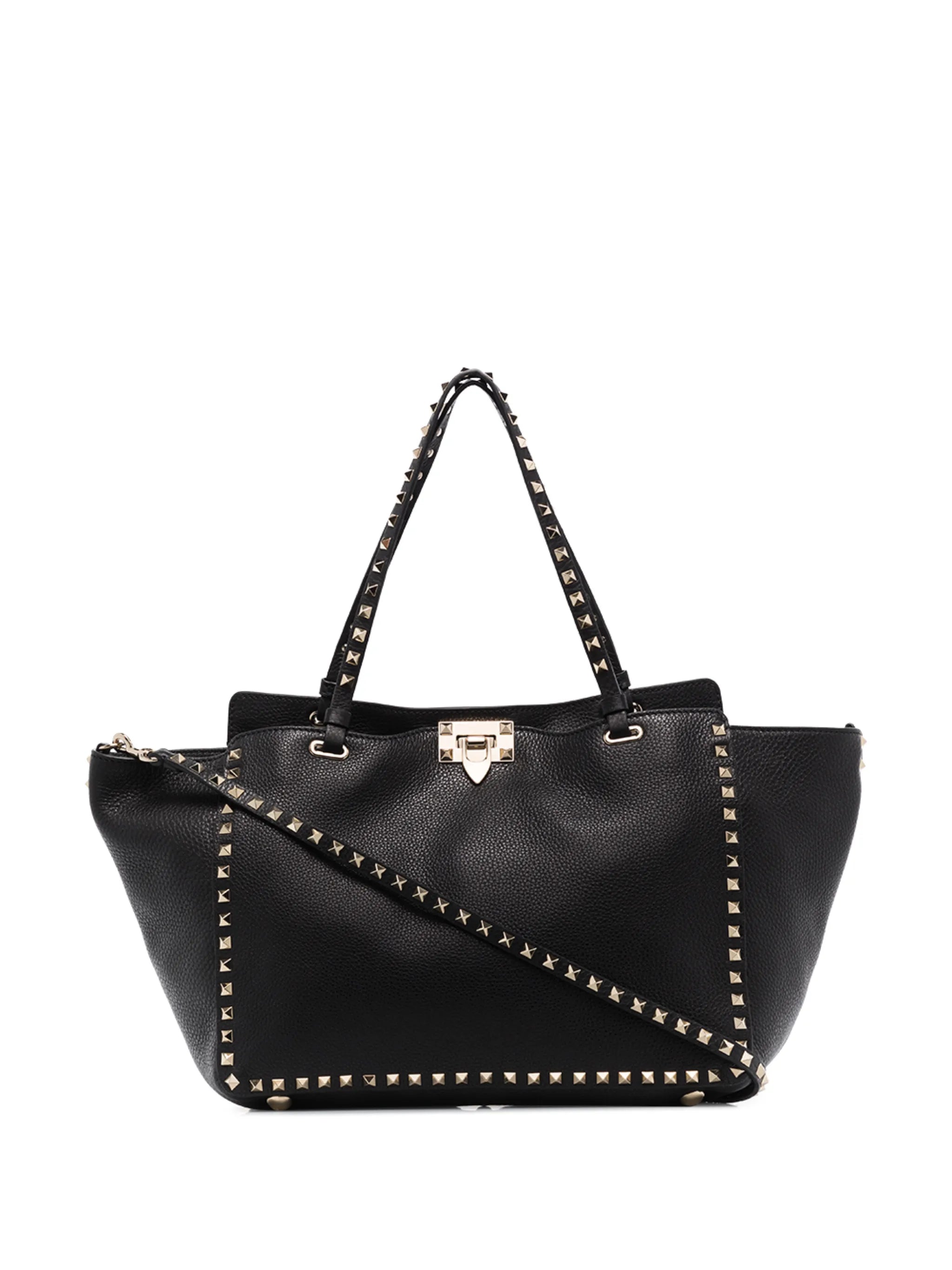 medium Rockstud leather tote